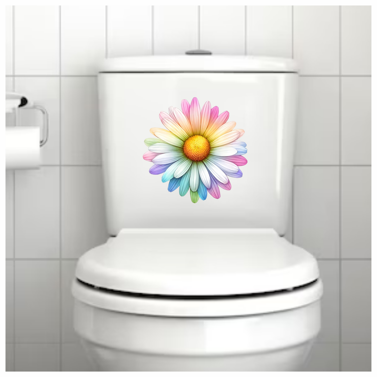 Rainbow Daisy Flower Nature Bright Vinyl Sticker Decal
