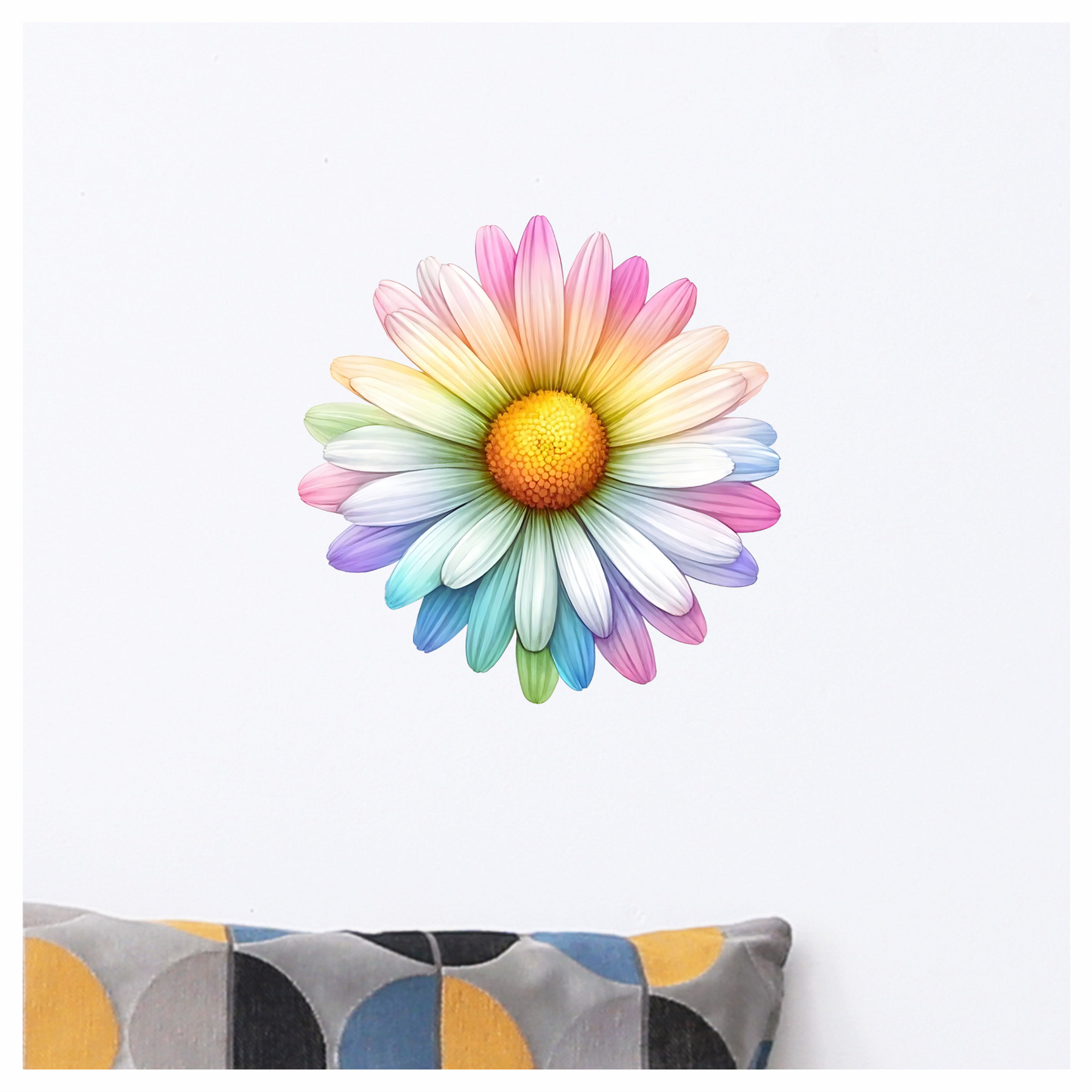 Rainbow Daisy Flower Nature Bright Vinyl Sticker Decal