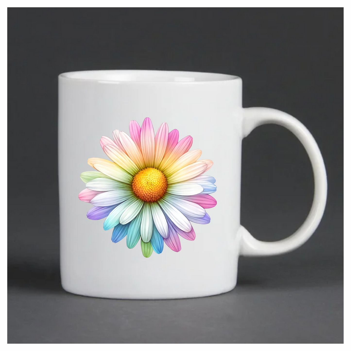 Rainbow Daisy Flower Nature Bright Vinyl Sticker Decal