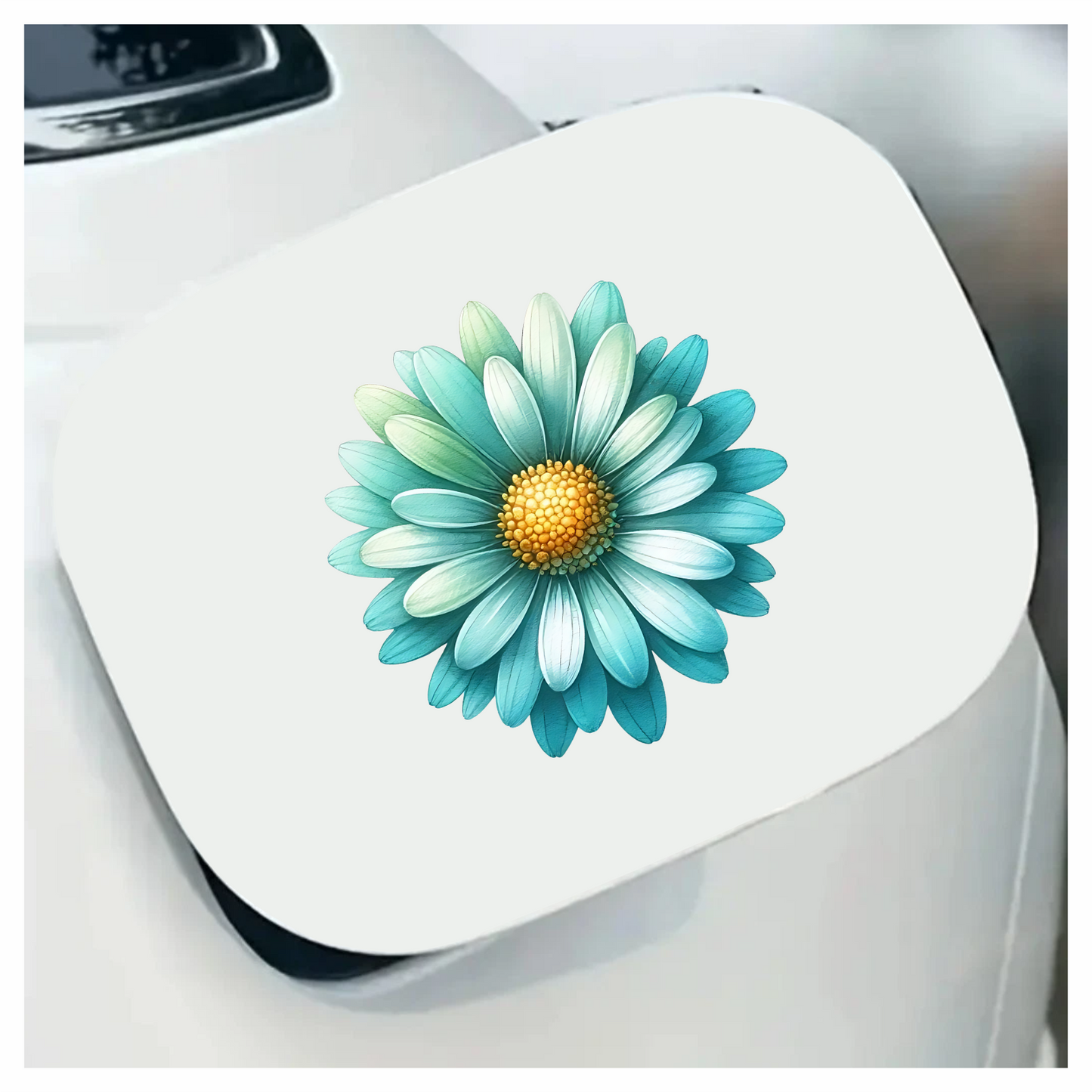 Blue Flower Yellow Center Nature Vinyl Sticker Decal
