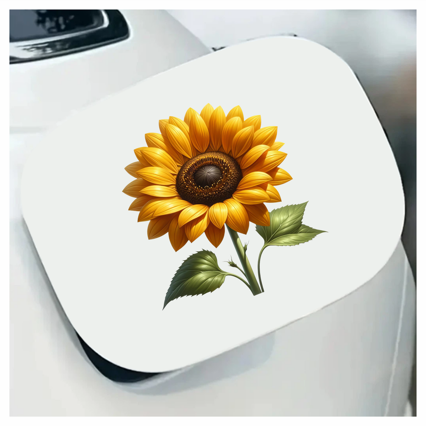 Yellow Sunflower Green Leaves Nature Plant Vinyl Sticker Decal