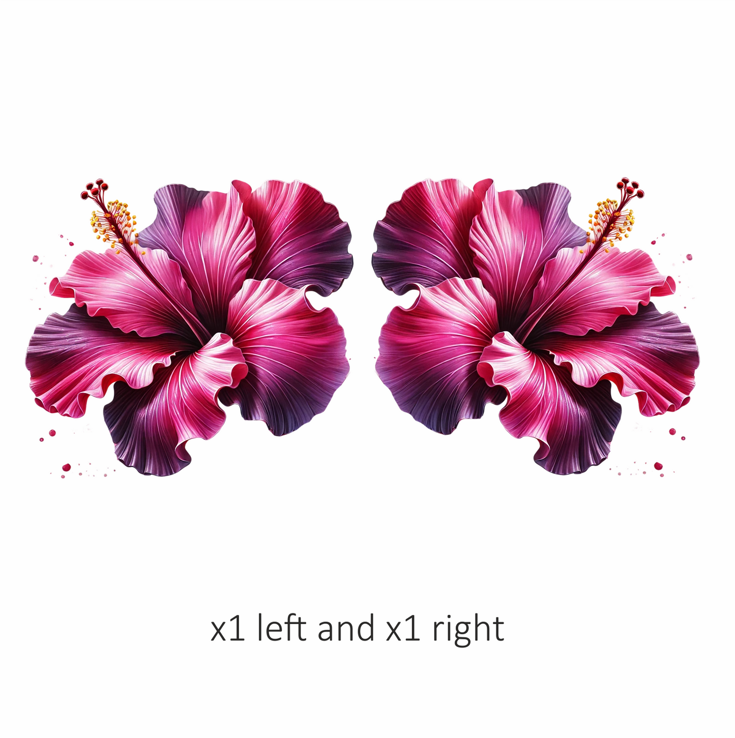 Pink Hibiscus Flower Bloom Vinyl Sticker Decal