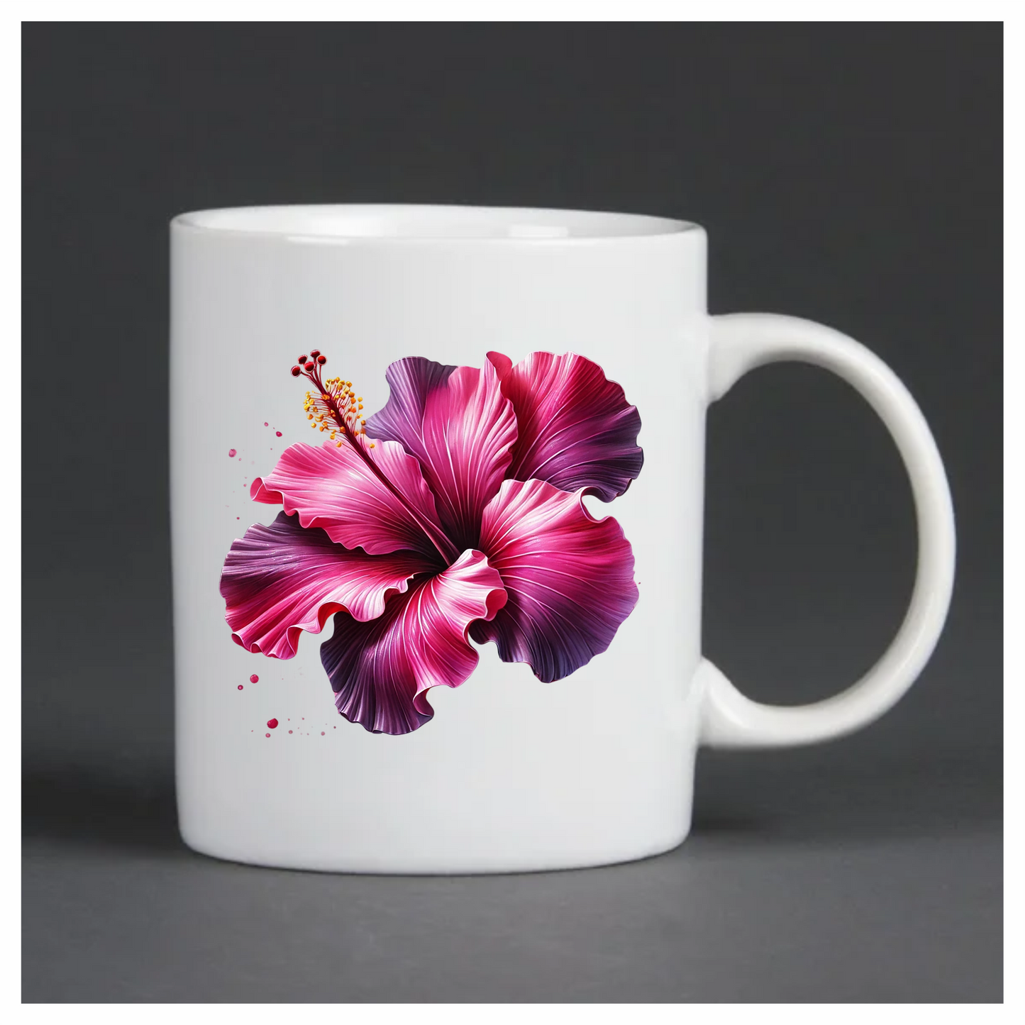 Pink Hibiscus Flower Bloom Vinyl Sticker Decal