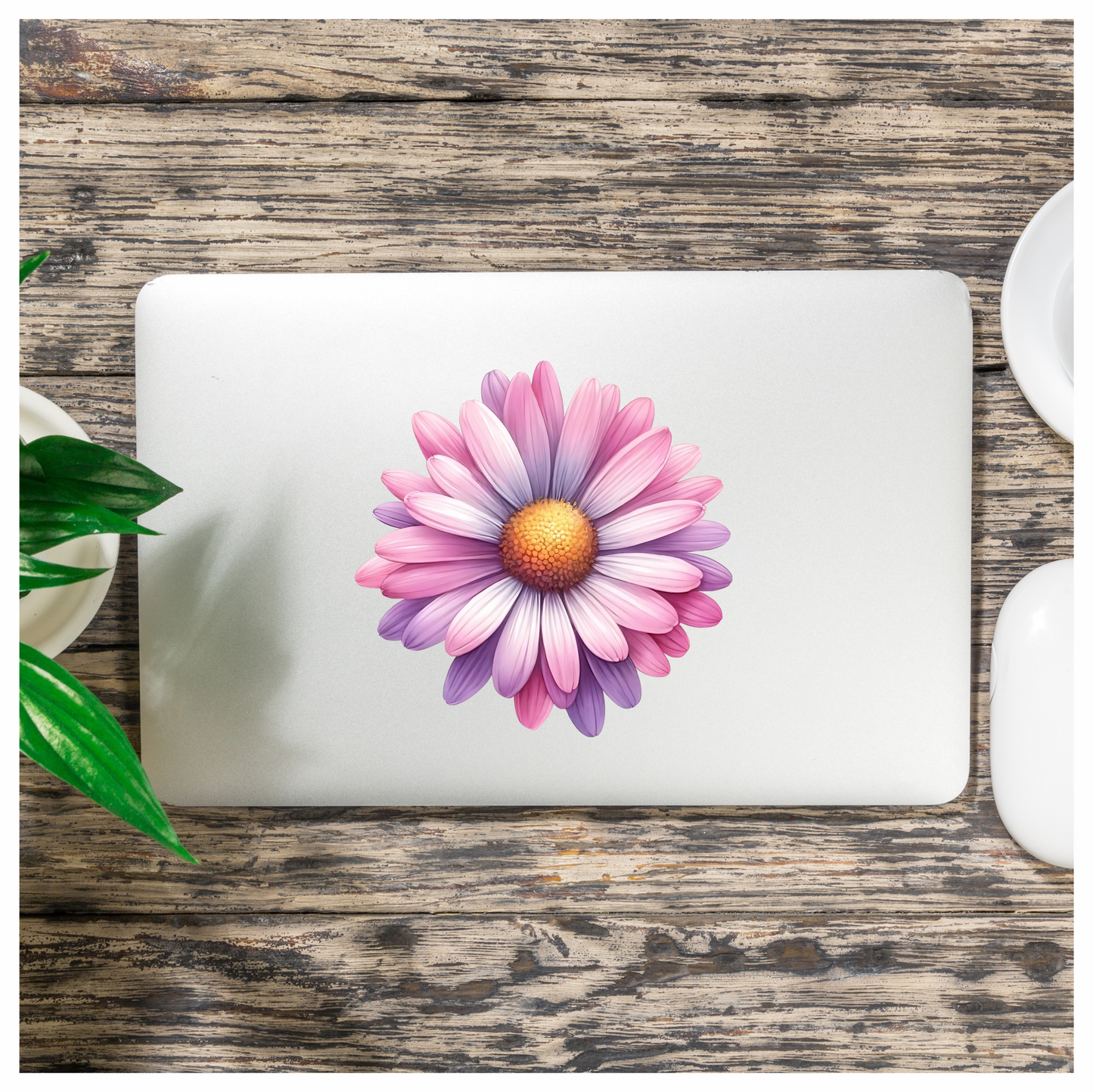 Pink Purple Daisy Flower Blossom Vinyl Sticker Decal