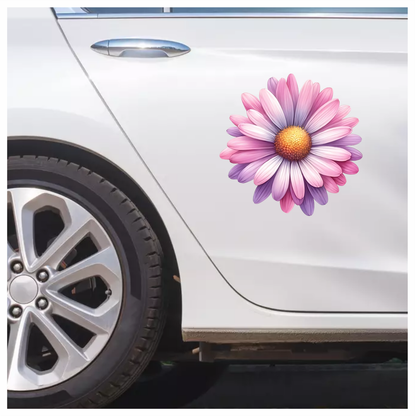 Pink Purple Daisy Flower Blossom Vinyl Sticker Decal