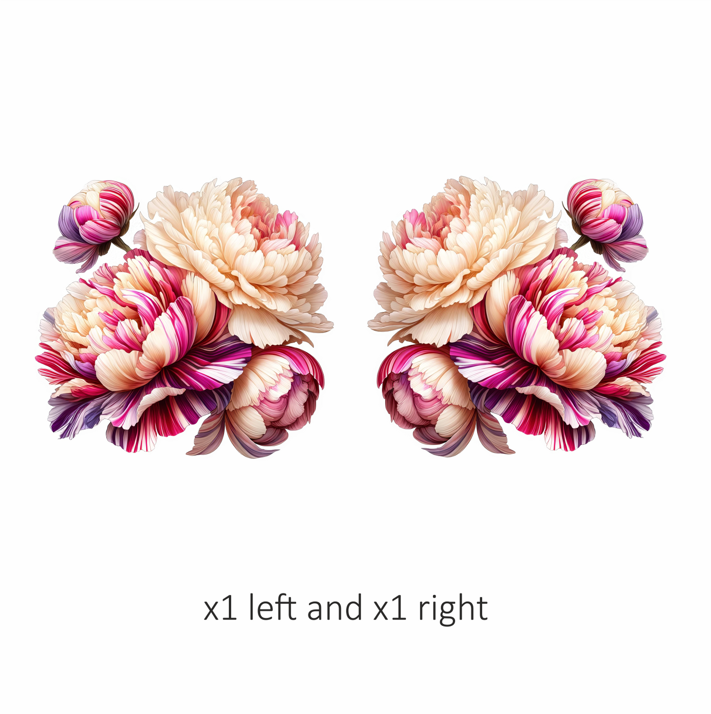 Pink White Cream Flowers Blossom Bloom Vinyl Sticker Decal