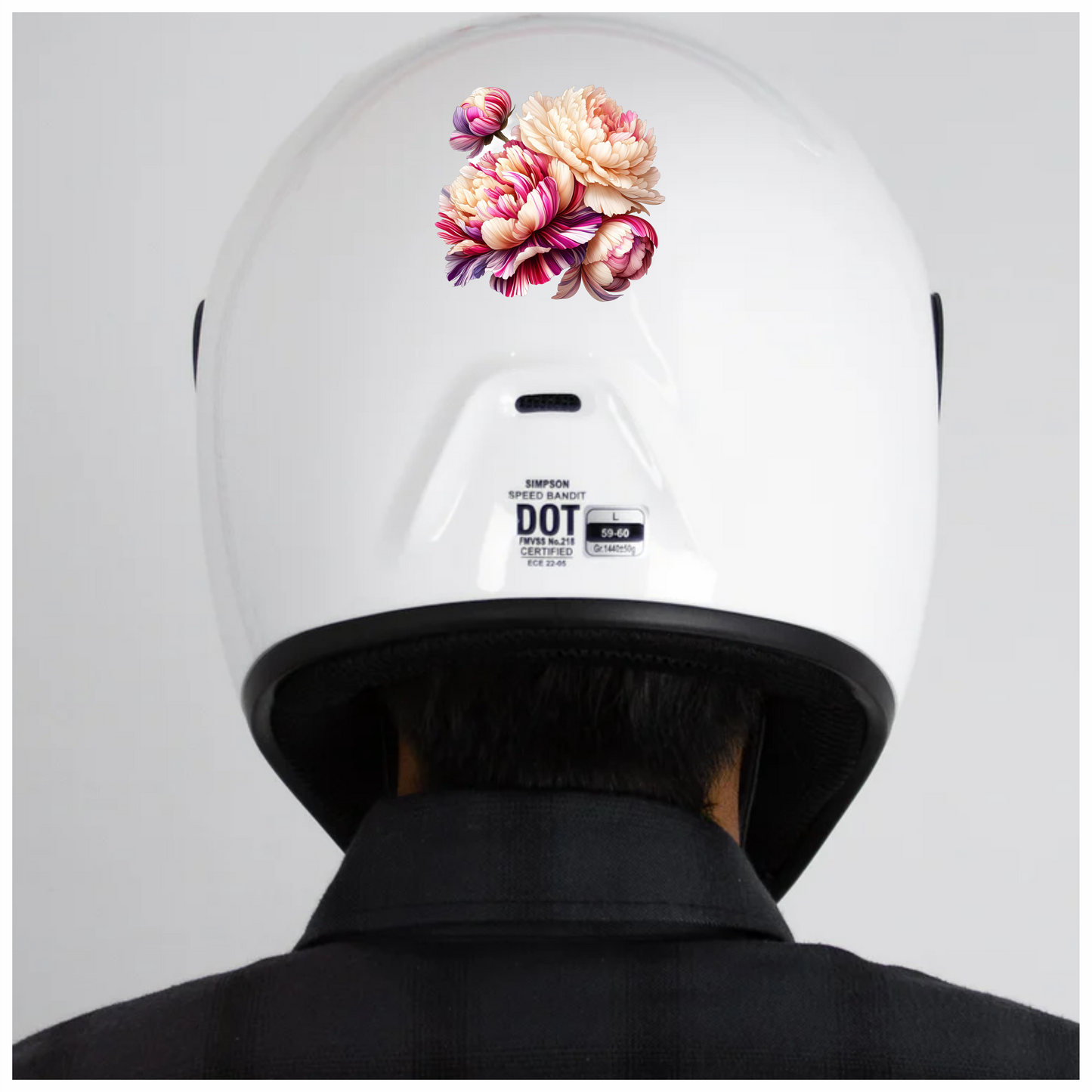 Pink White Cream Flowers Blossom Bloom Vinyl Sticker Decal