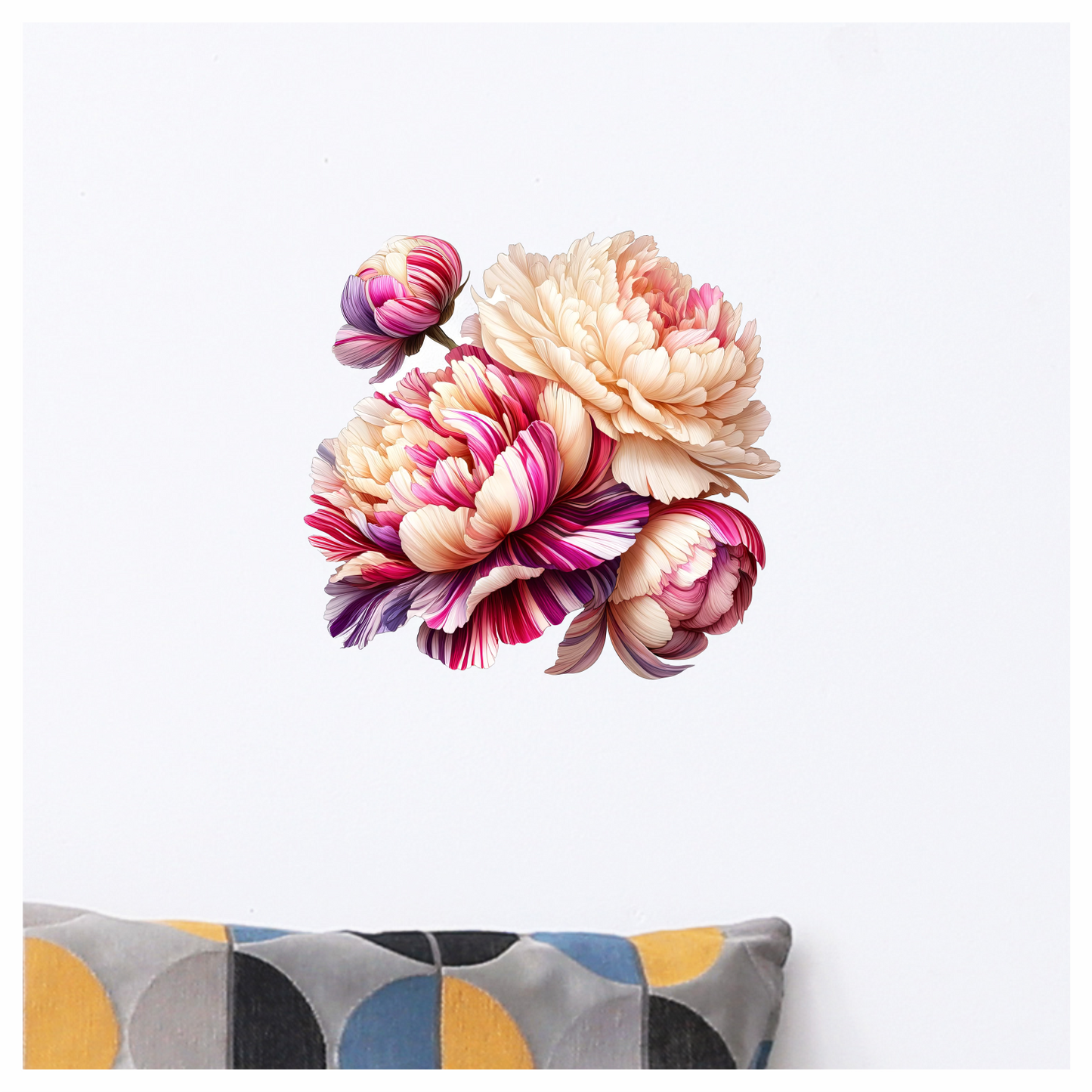 Pink White Cream Flowers Blossom Bloom Vinyl Sticker Decal