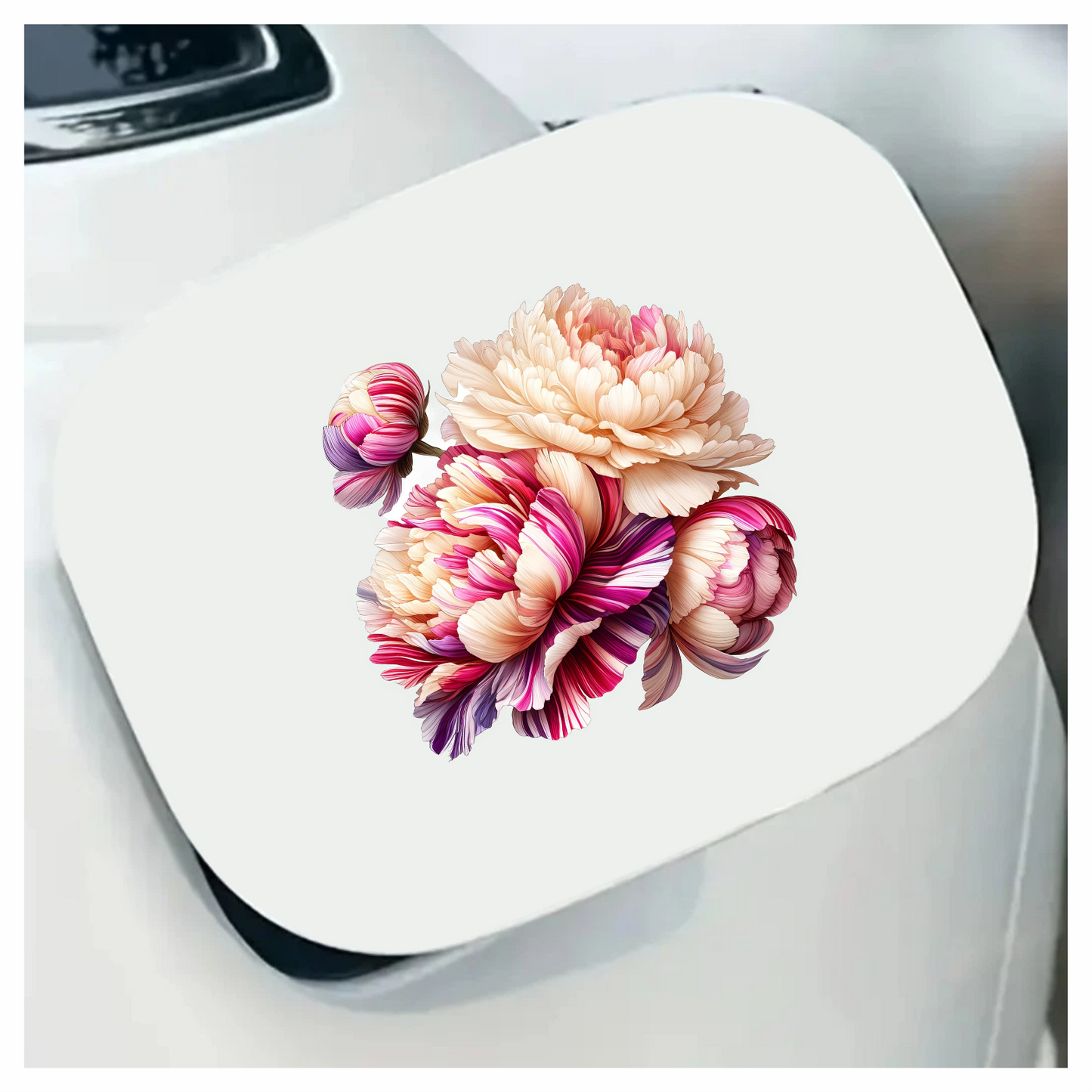 Pink White Cream Flowers Blossom Bloom Vinyl Sticker Decal