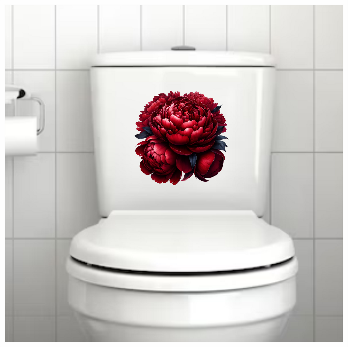 Red Flower Bloom Closeup Nature Vinyl Sticker Decal