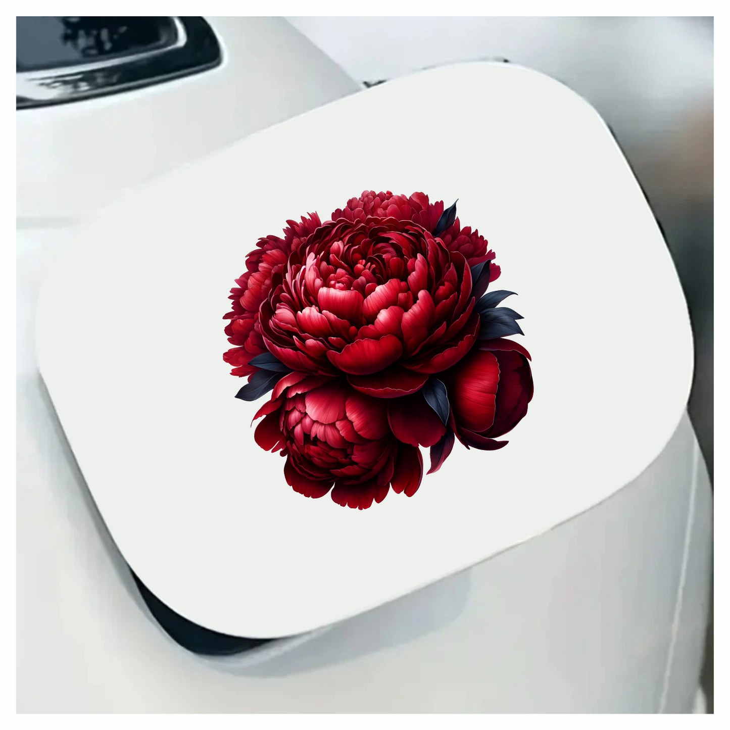 Red Flower Bloom Closeup Nature Vinyl Sticker Decal