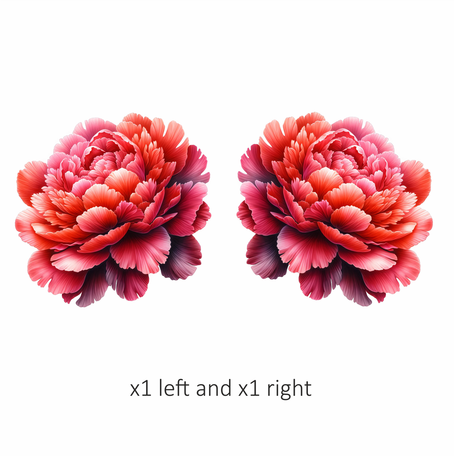 Red Flower Bloom Petals Nature Vinyl Sticker Decal