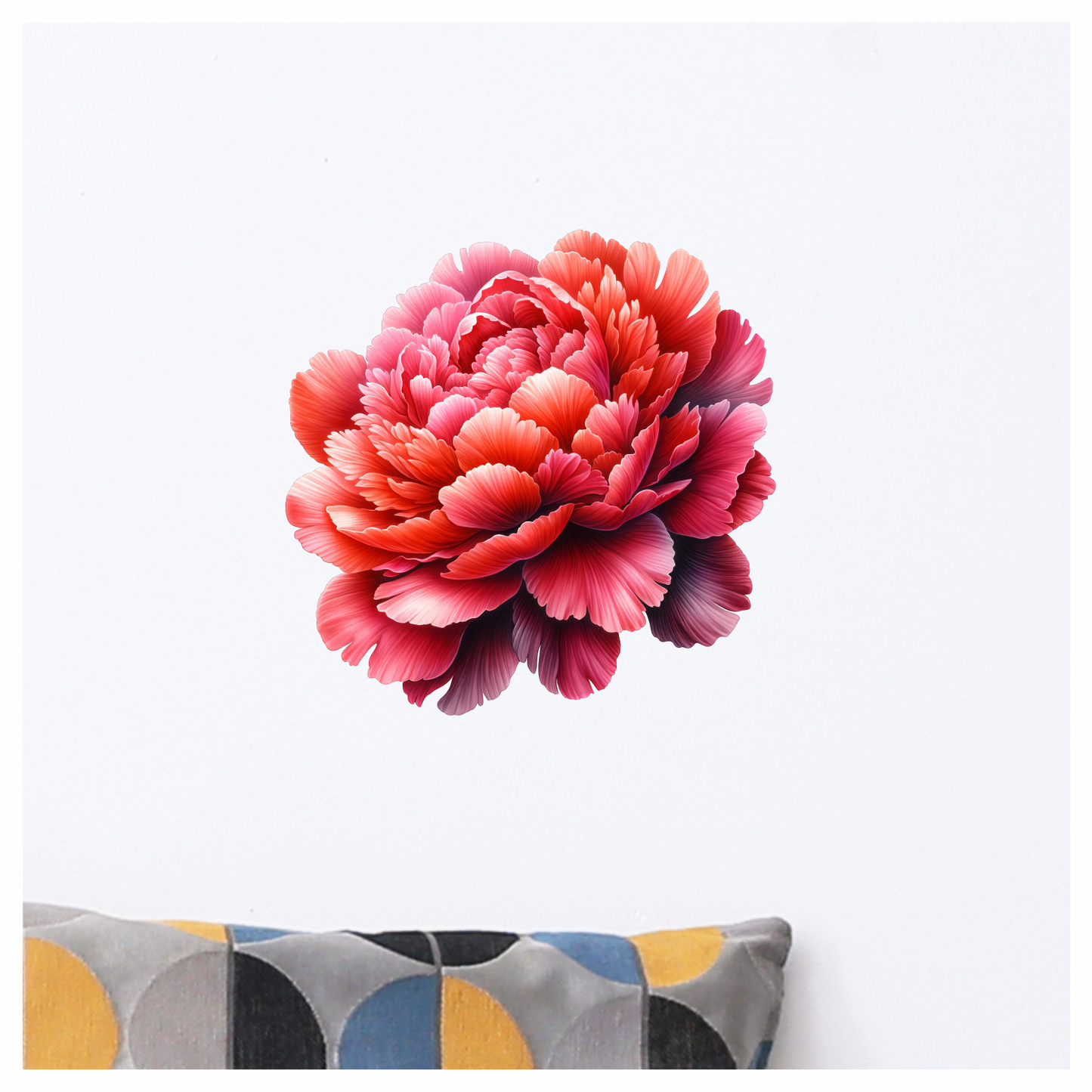 Red Flower Bloom Petals Nature Vinyl Sticker Decal