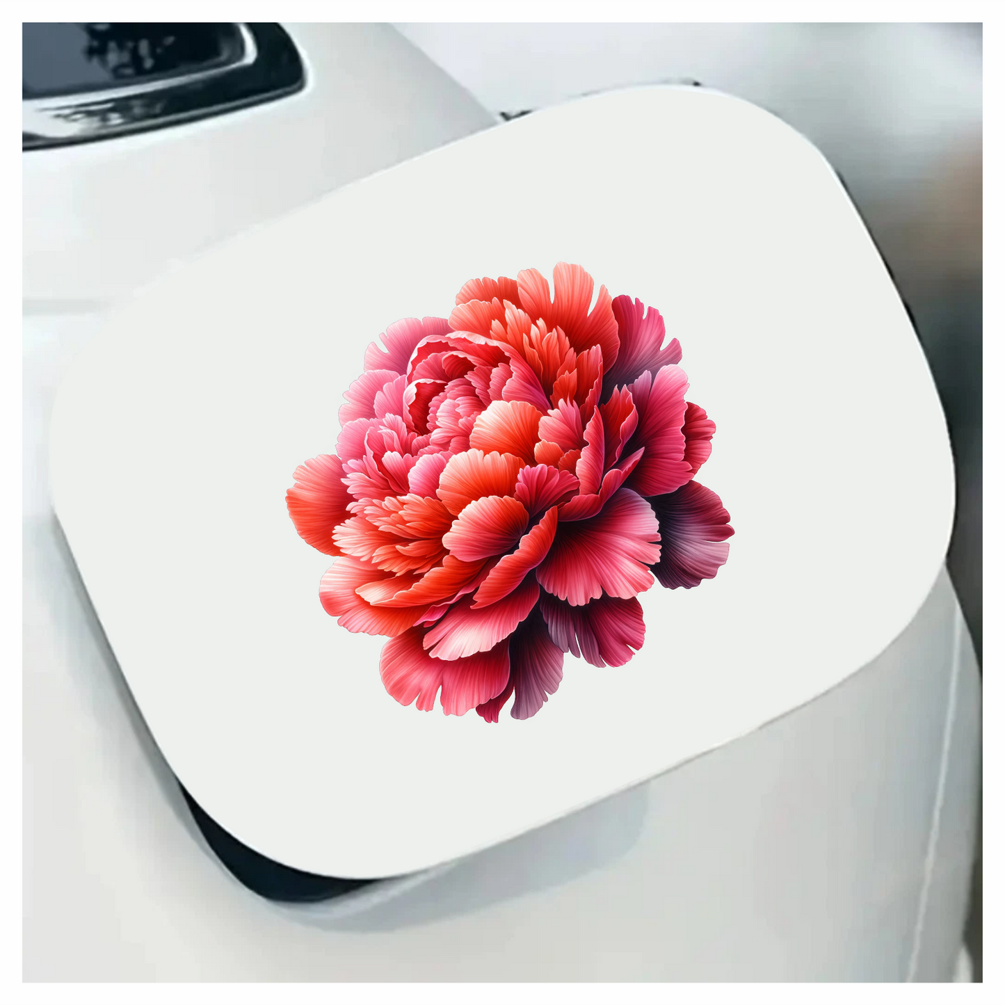 Red Flower Bloom Petals Nature Vinyl Sticker Decal
