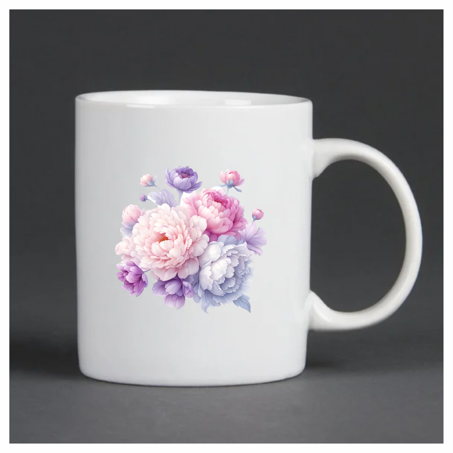 Pink White Purple Flower Bouquet Vinyl Sticker Decal