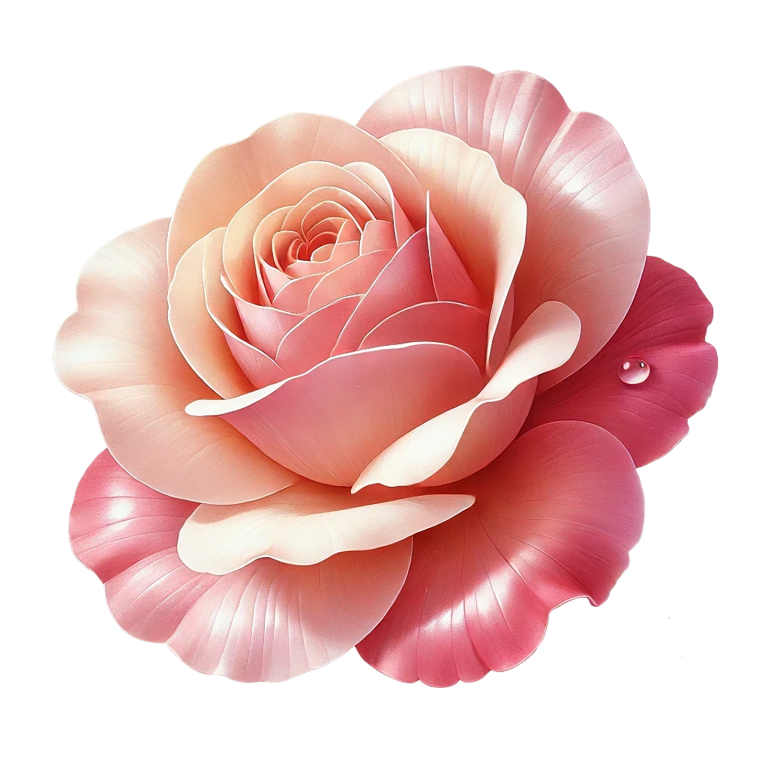 Pink Rose Flower Petals Nature Vinyl Sticker Decal