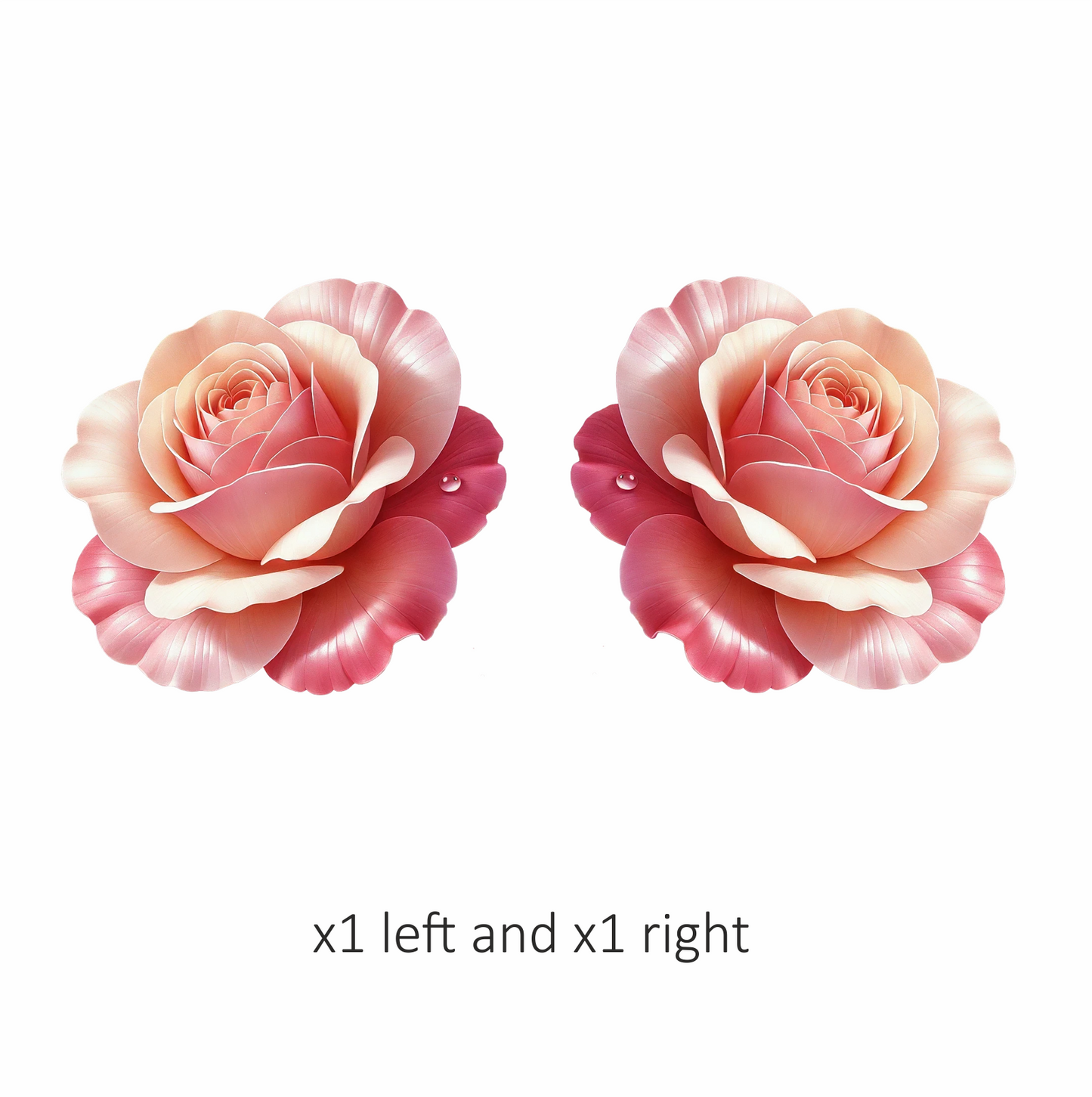 Pink Rose Flower Petals Nature Vinyl Sticker Decal