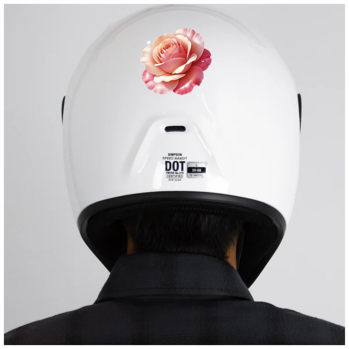 Pink Rose Flower Petals Nature Vinyl Sticker Decal