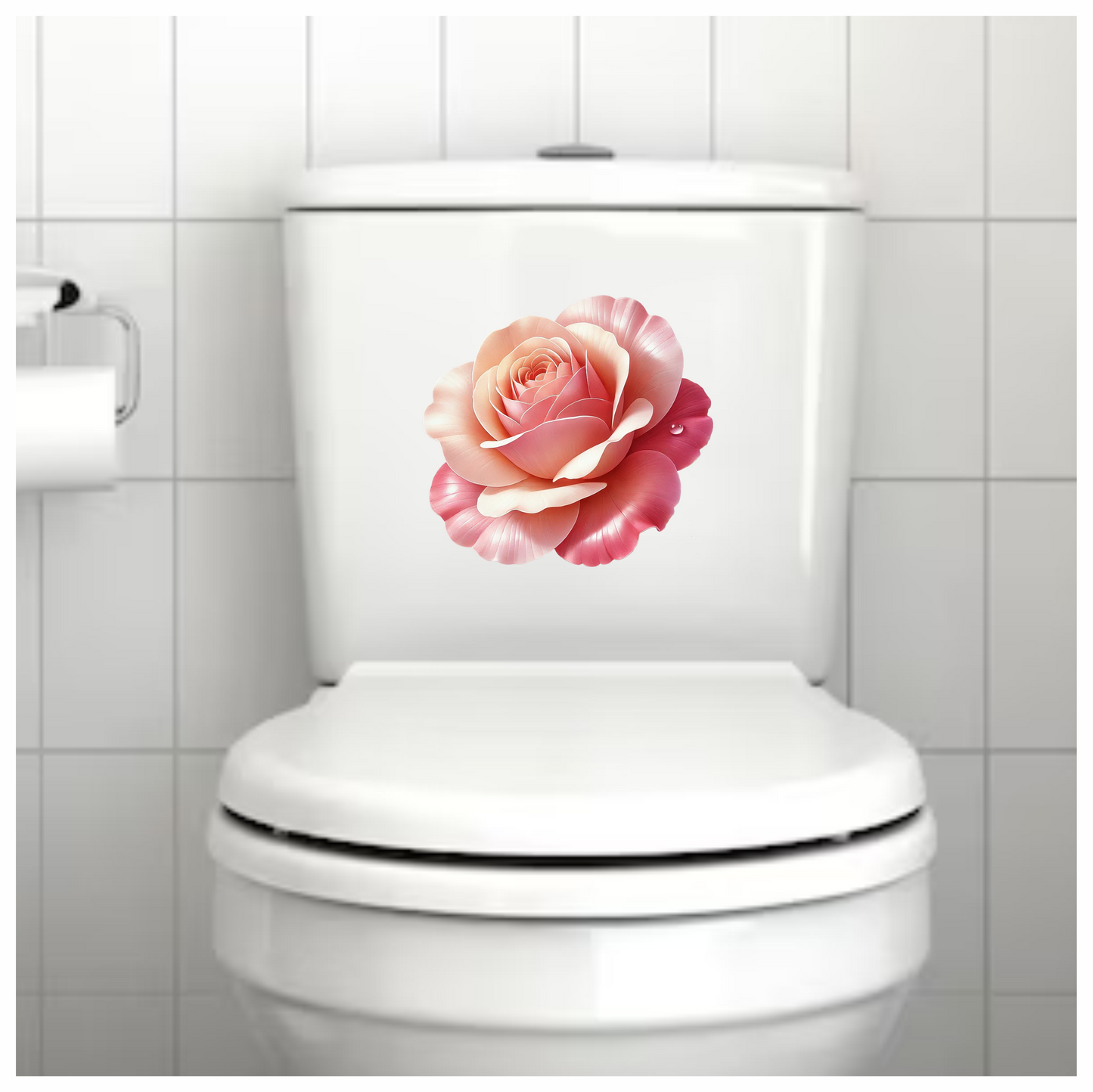 Pink Rose Flower Petals Nature Vinyl Sticker Decal