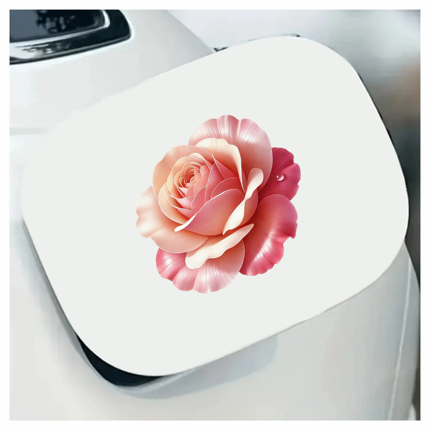 Pink Rose Flower Petals Nature Vinyl Sticker Decal
