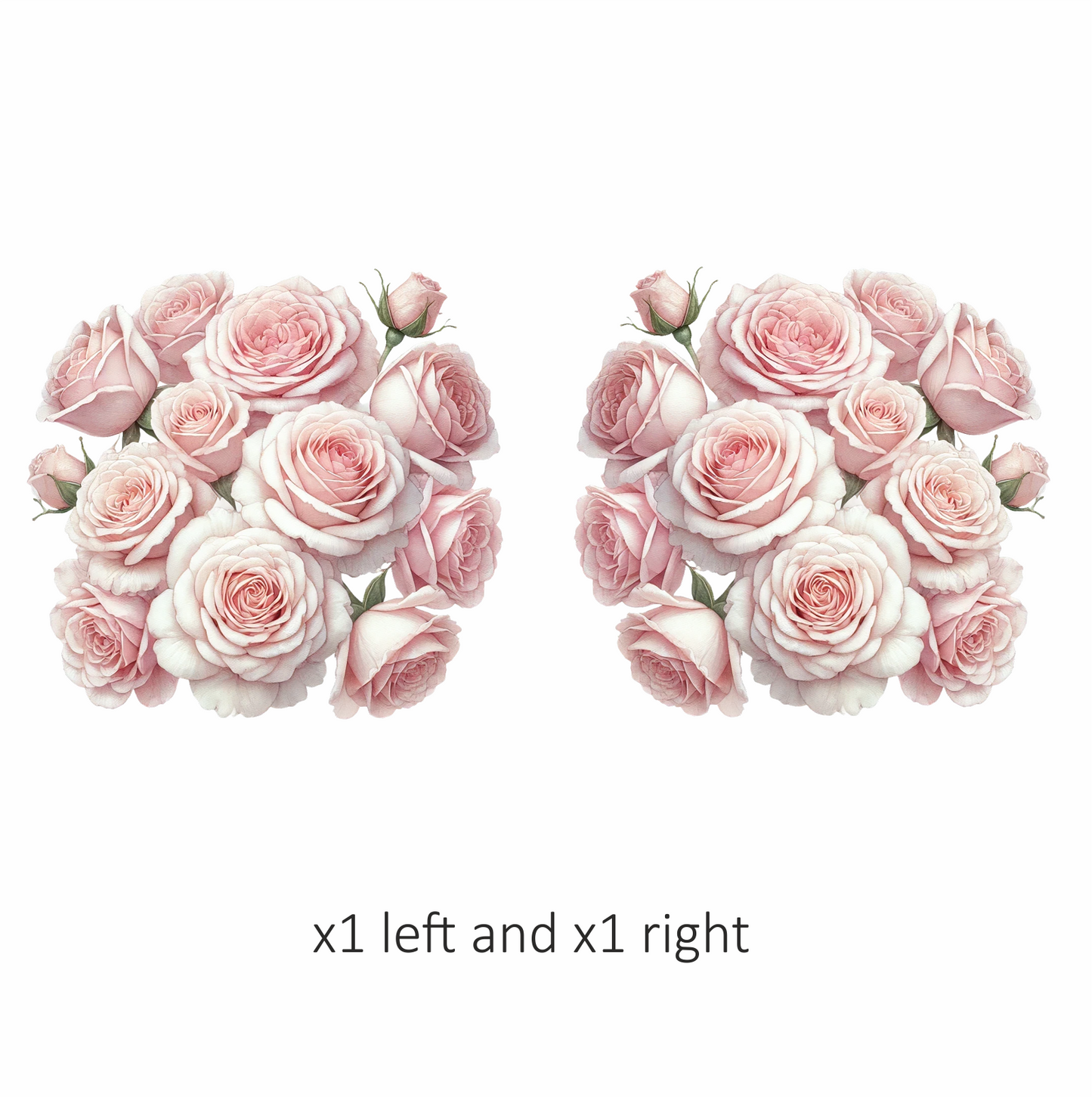 Pink Roses Blooming Garden Flower Vinyl Sticker Decal