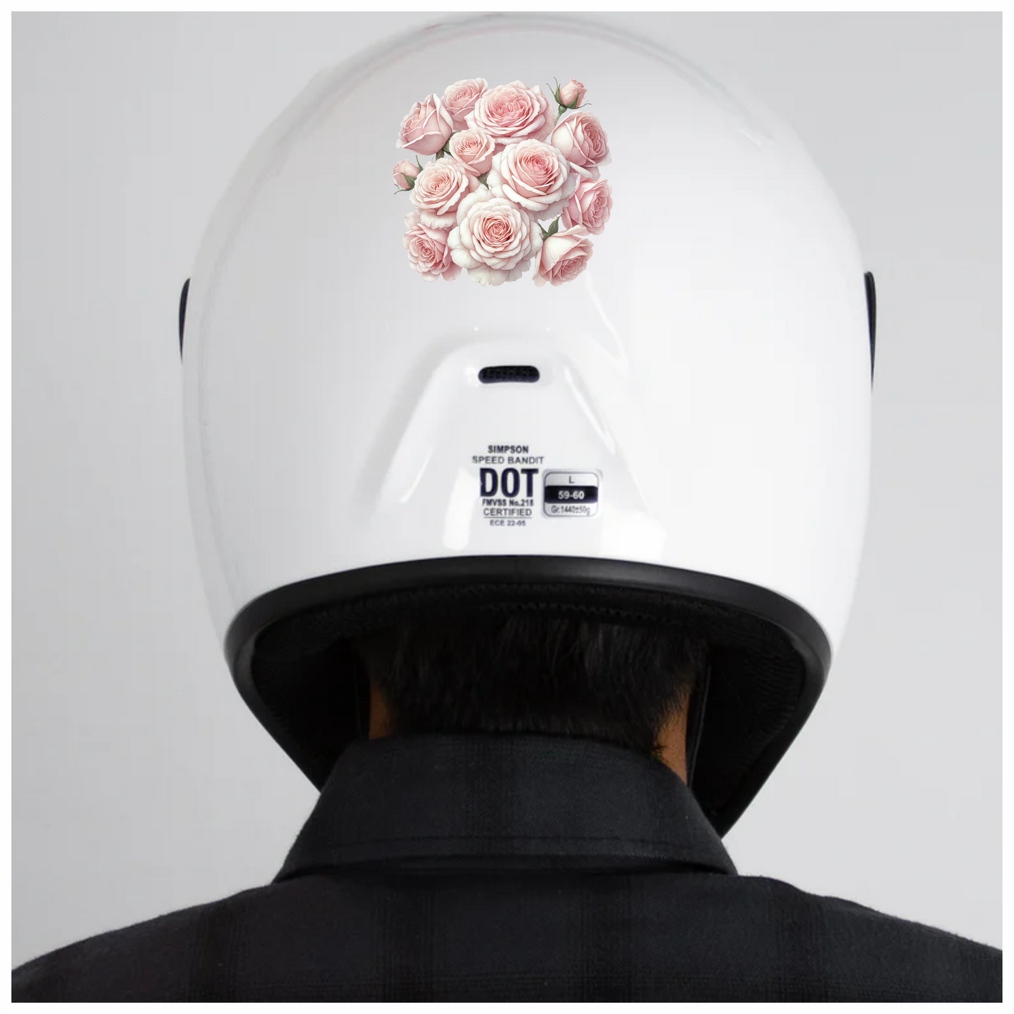 Pink Roses Blooming Garden Flower Vinyl Sticker Decal