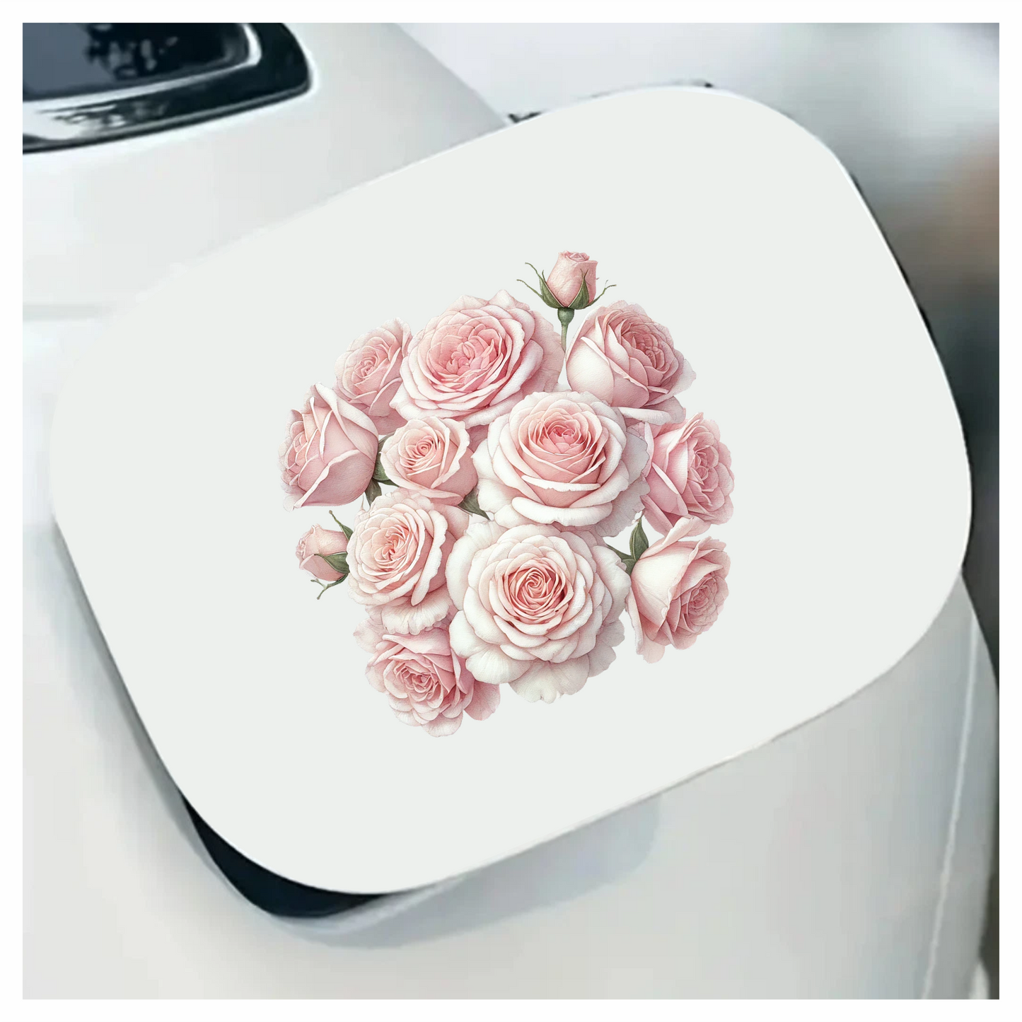 Pink Roses Blooming Garden Flower Vinyl Sticker Decal