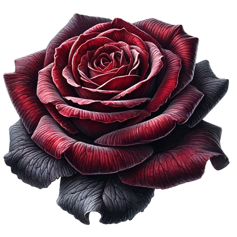 Dark Red Rose Bloom Closeup Vinyl Sticker Decal
