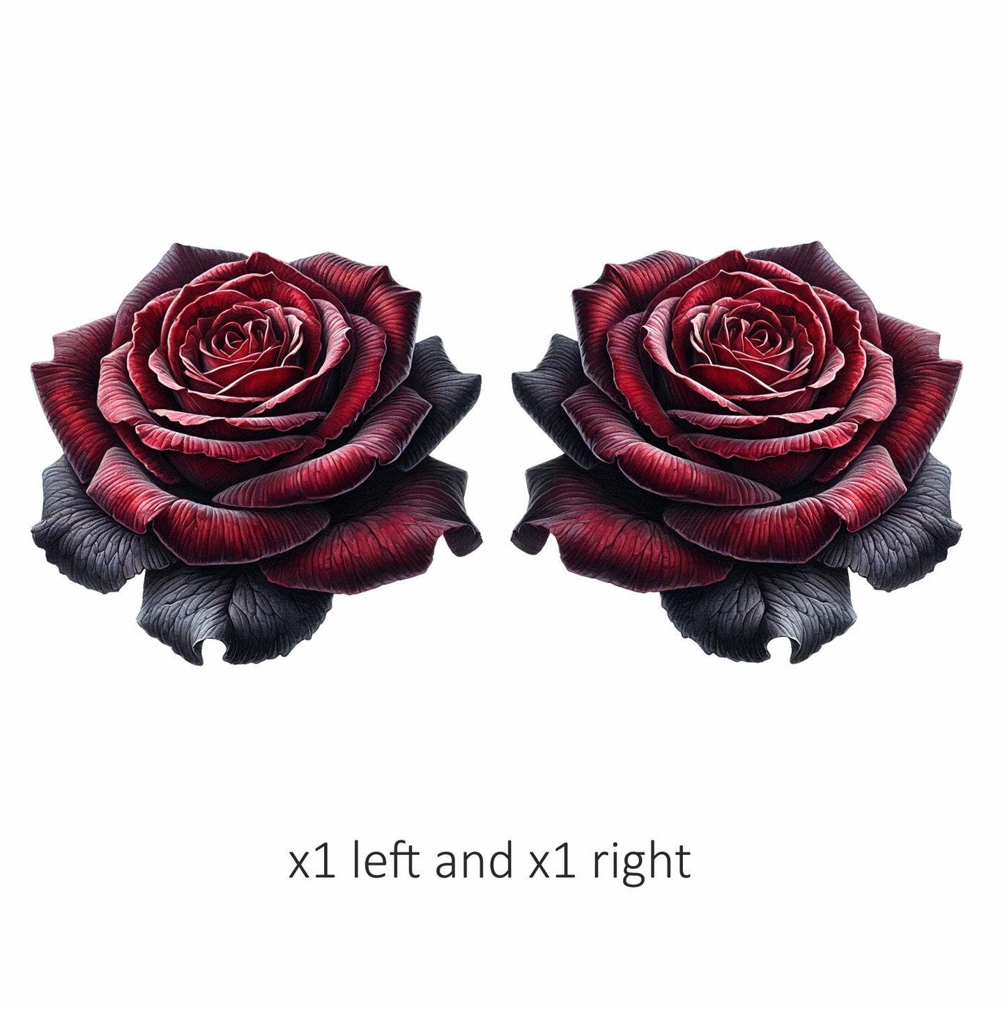 Dark Red Rose Bloom Closeup Vinyl Sticker Decal