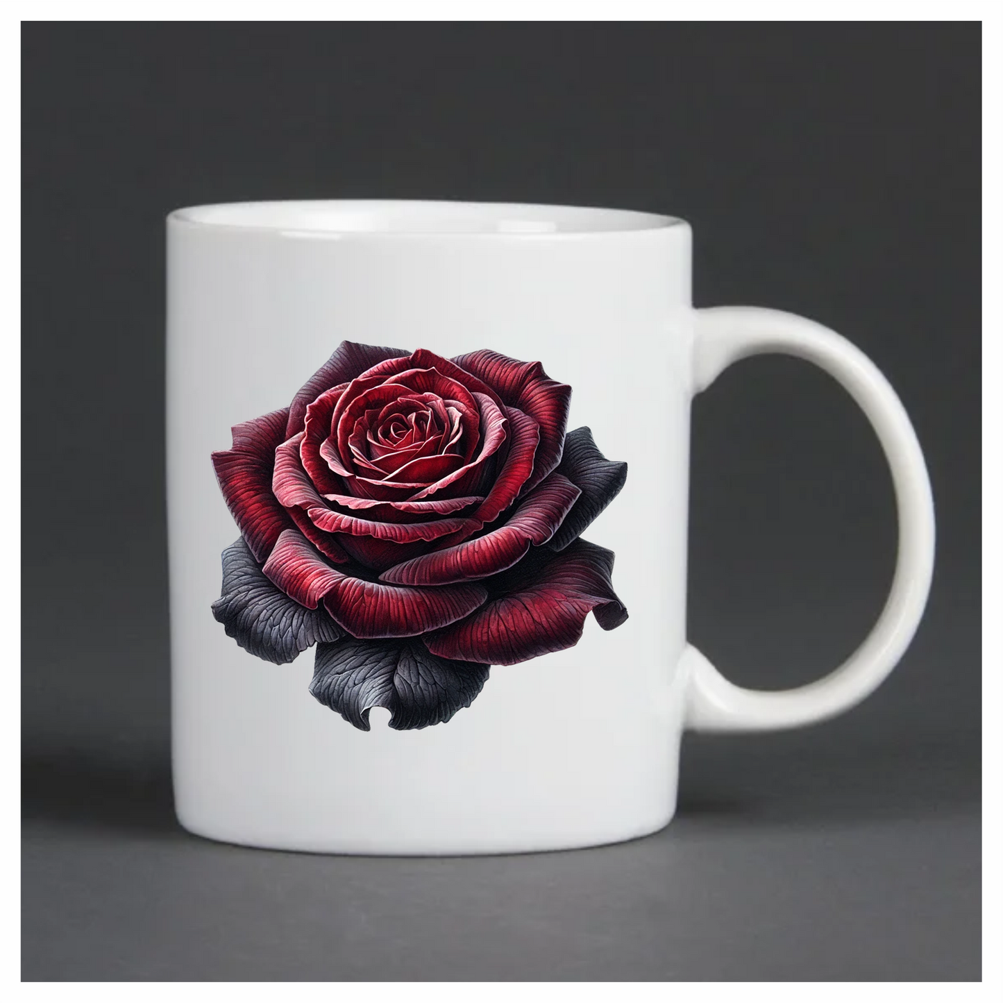 Dark Red Rose Bloom Closeup Vinyl Sticker Decal