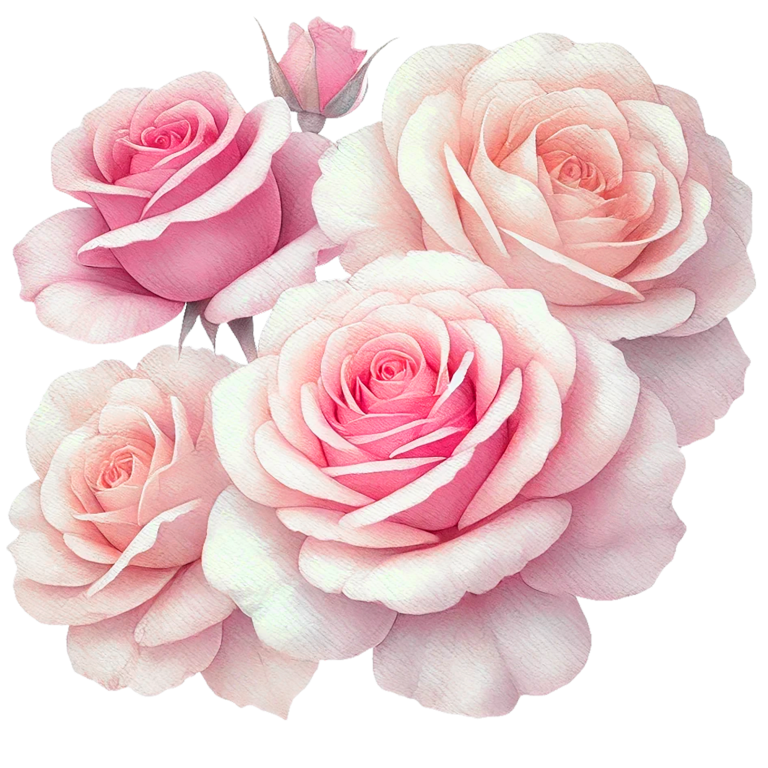 Pink Roses Bloom Soft Gentle Beauty Vinyl Sticker Decal