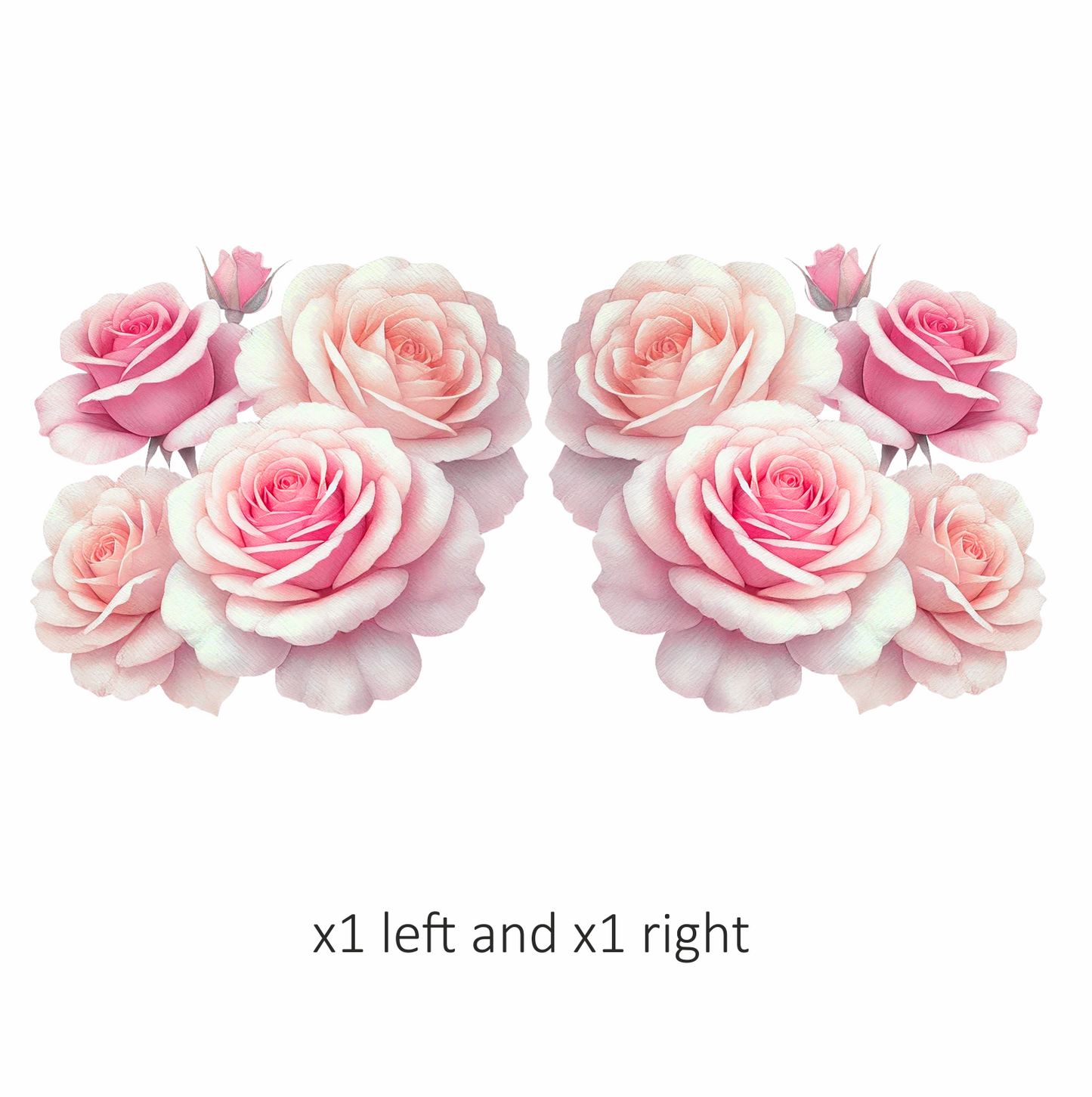 Pink Roses Bloom Soft Gentle Beauty Vinyl Sticker Decal
