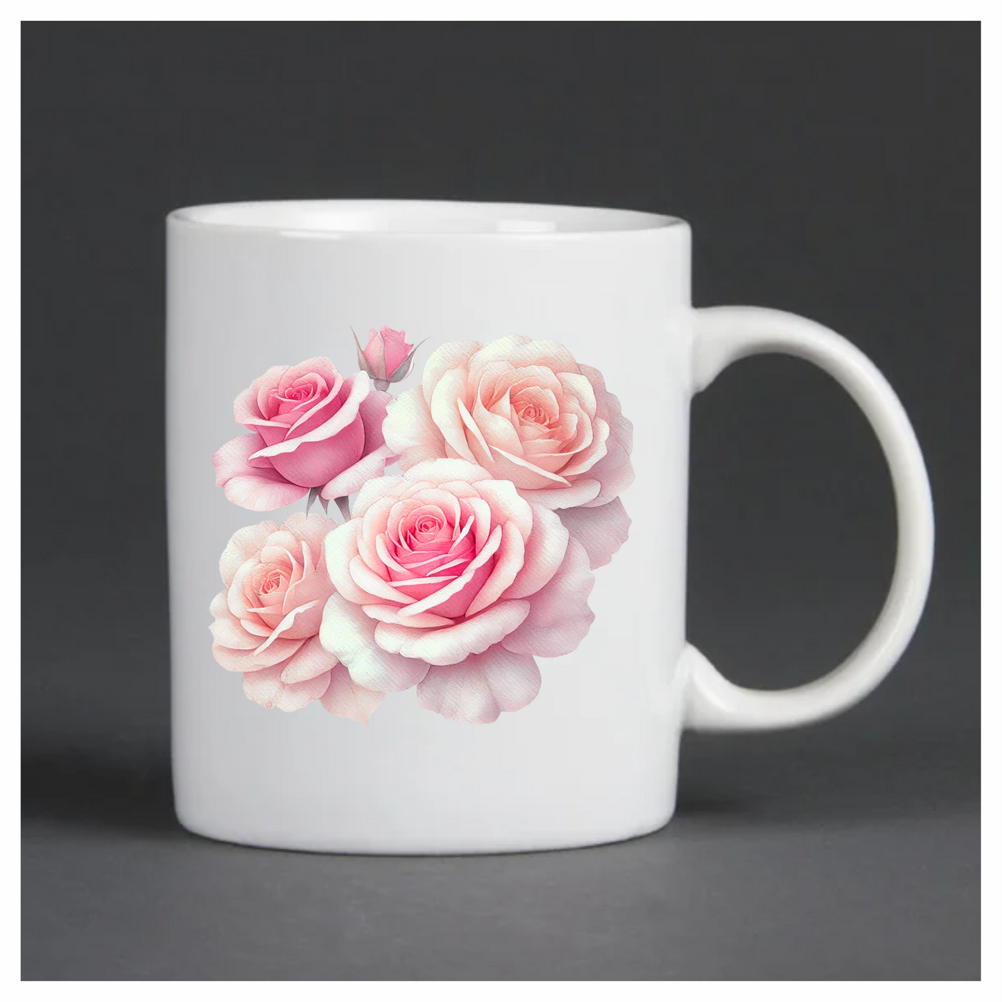 Pink Roses Bloom Soft Gentle Beauty Vinyl Sticker Decal
