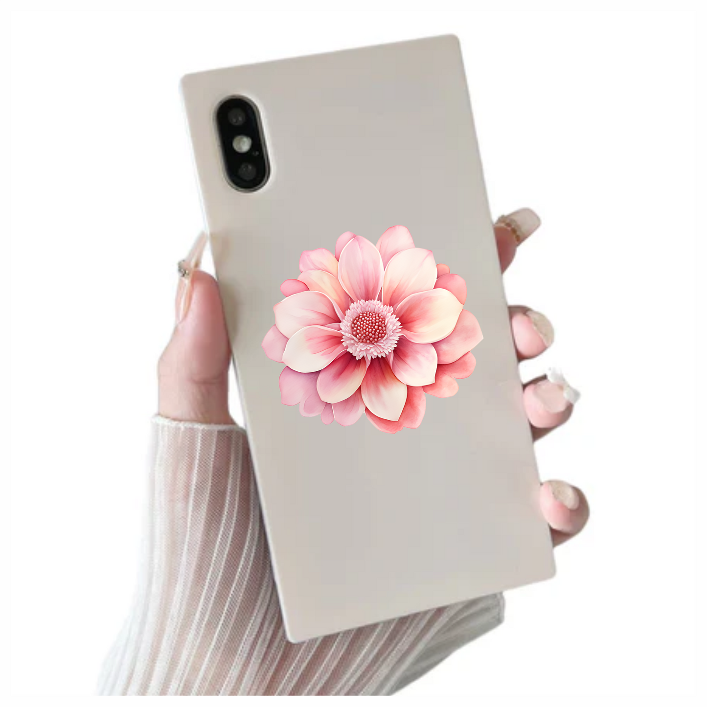 Pink Flower Bloom Petals Nature Vinyl Sticker Decal