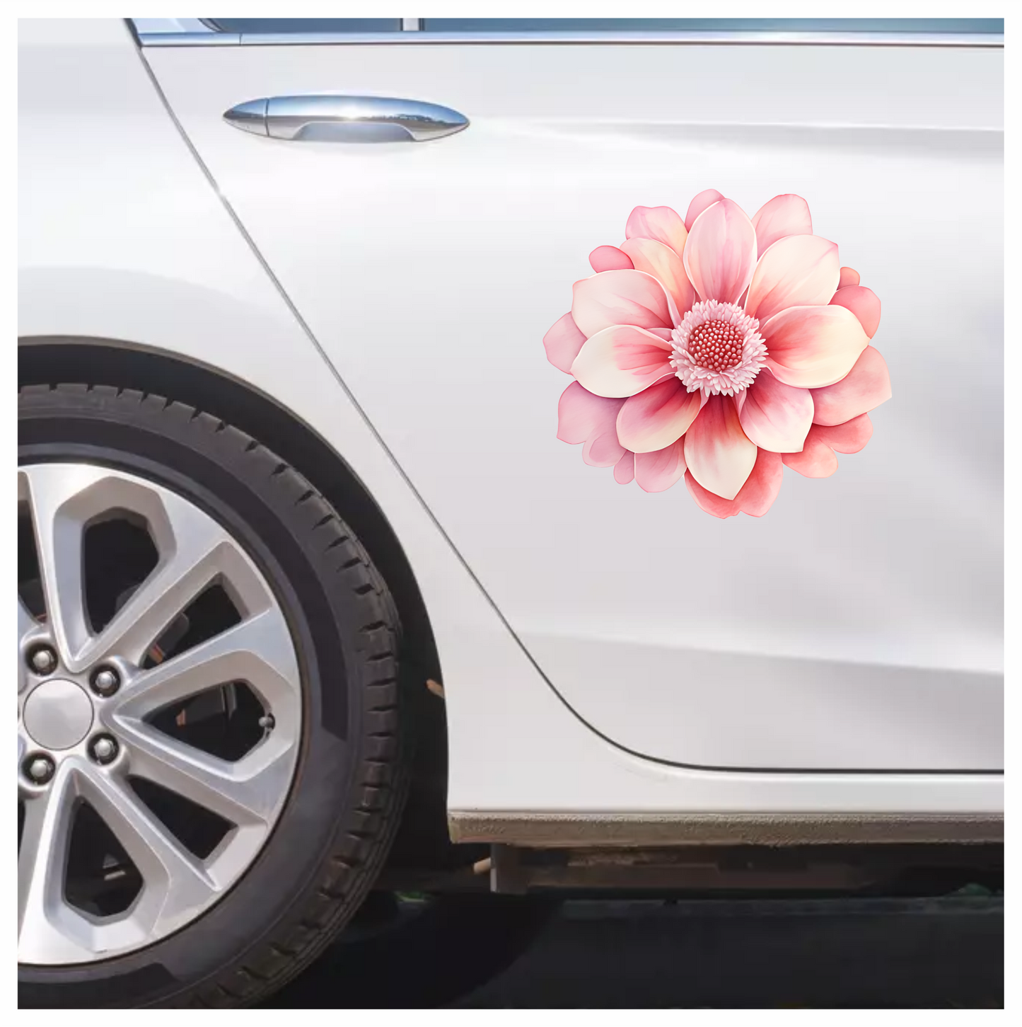 Pink Flower Bloom Petals Nature Vinyl Sticker Decal