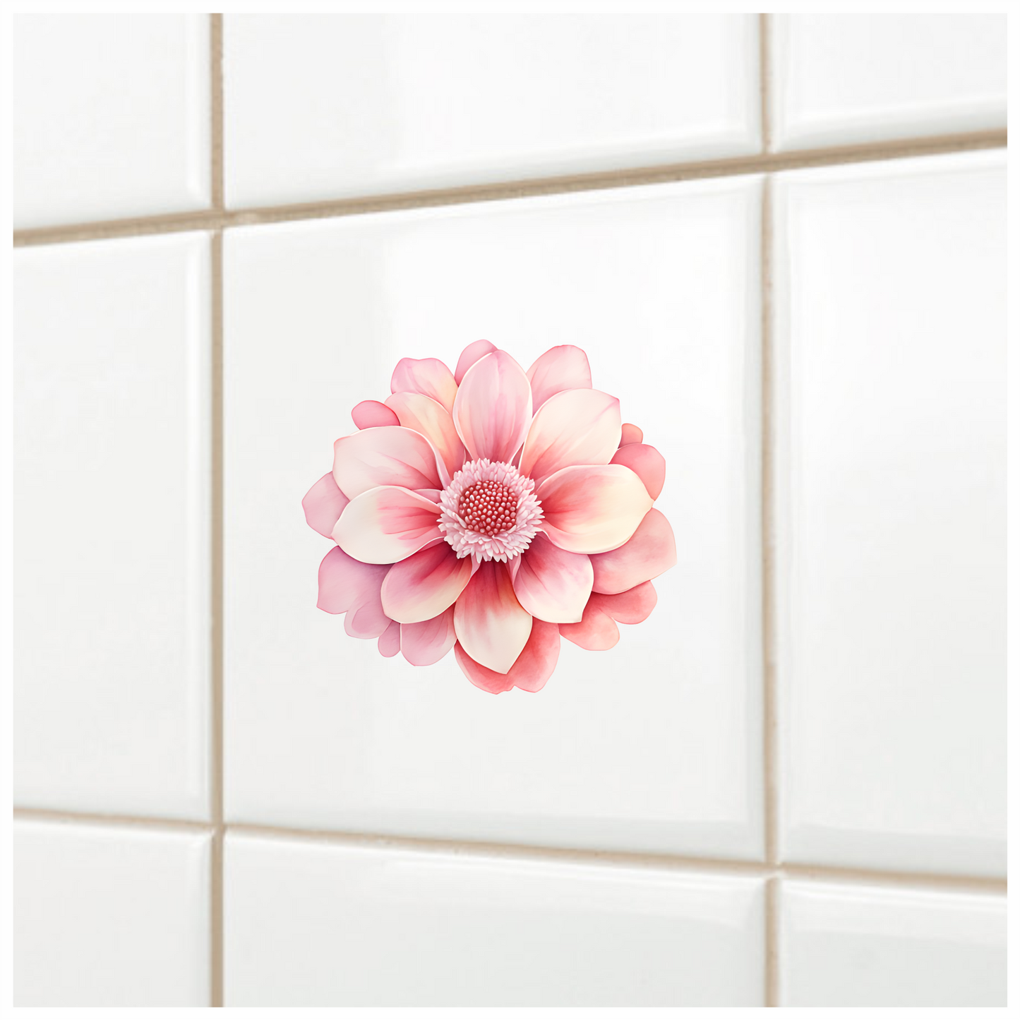 Pink Flower Bloom Petals Nature Vinyl Sticker Decal