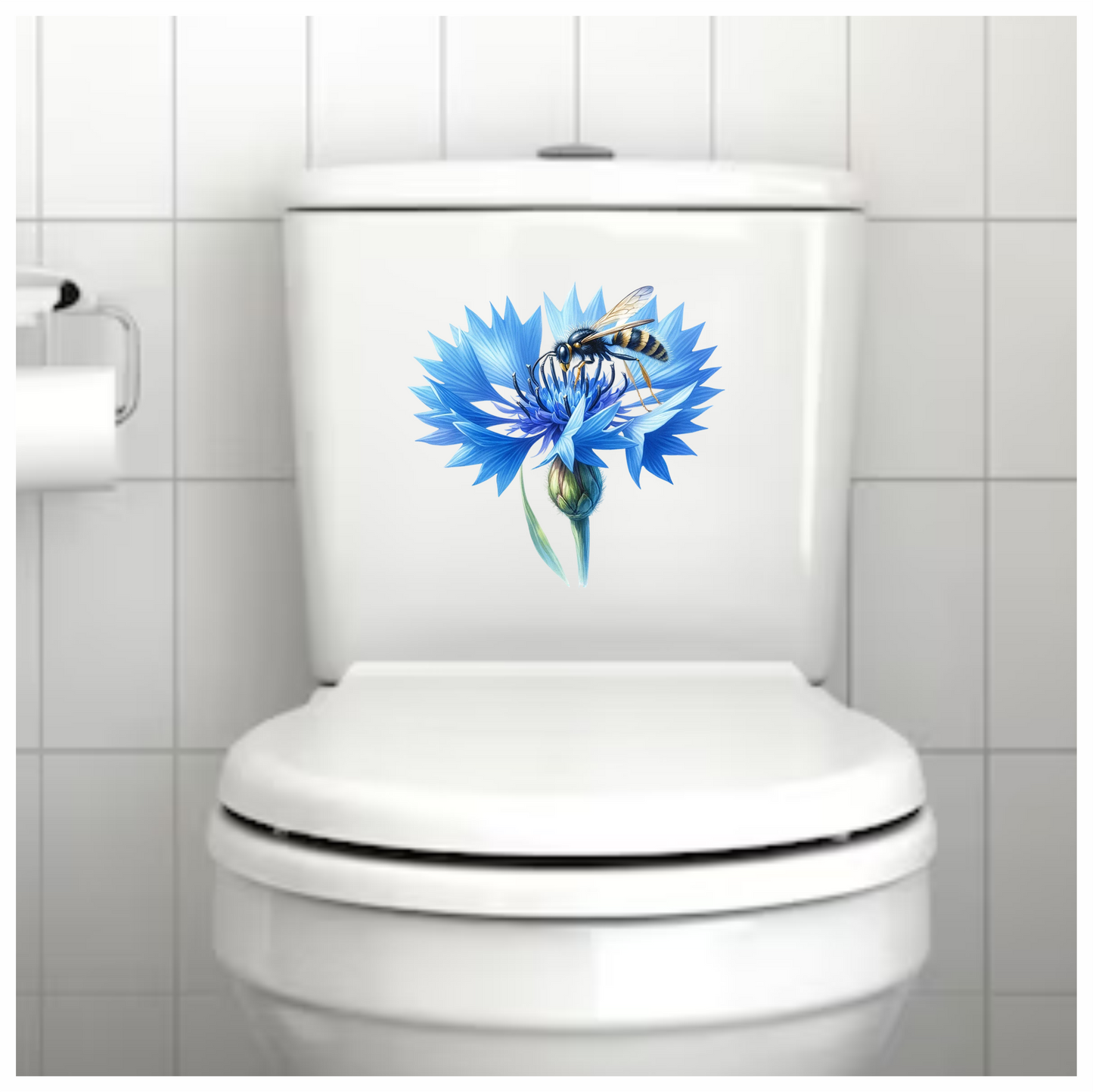 Blue Flower Wasp Petal Bloom Vinyl Sticker Decal