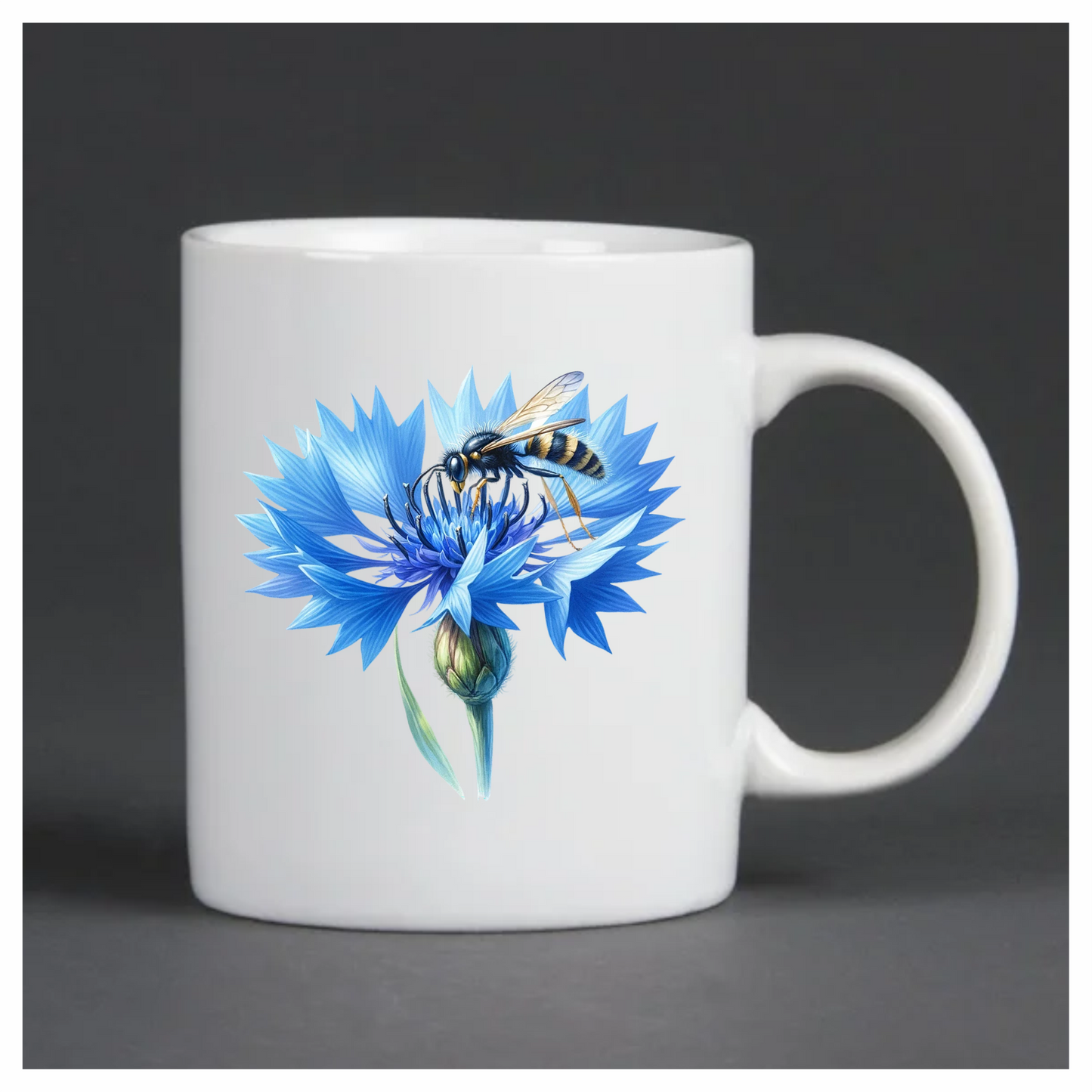Blue Flower Wasp Petal Bloom Vinyl Sticker Decal