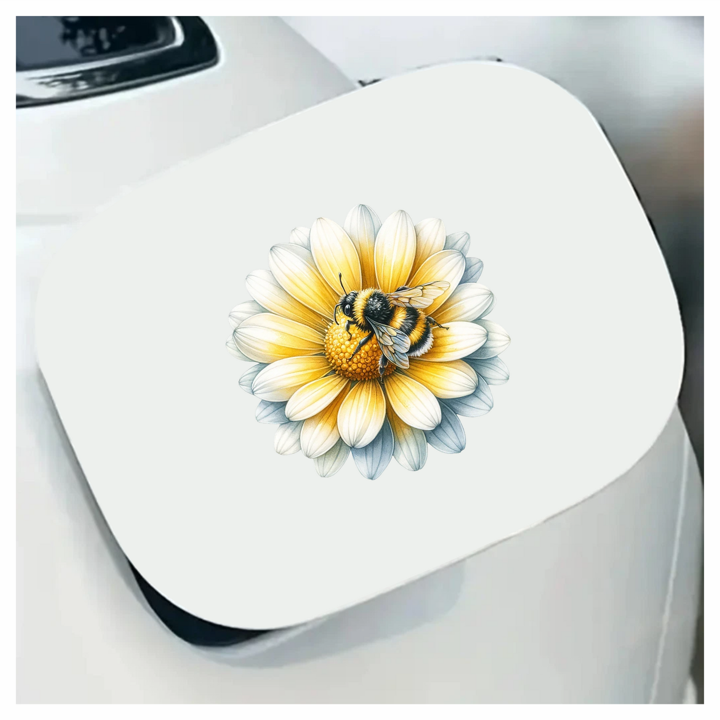 Yellow White Flower Bee Daisy Vinyl Sticker Decal