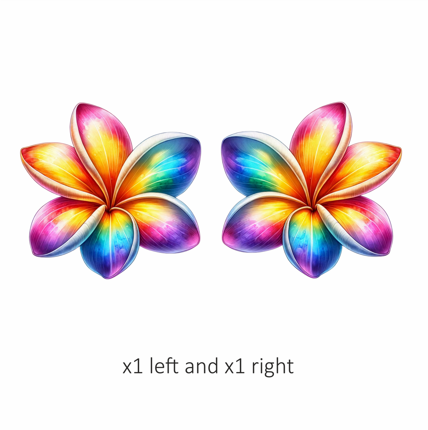 Rainbow Flower Five Petals Vinyl Sticker Decal
