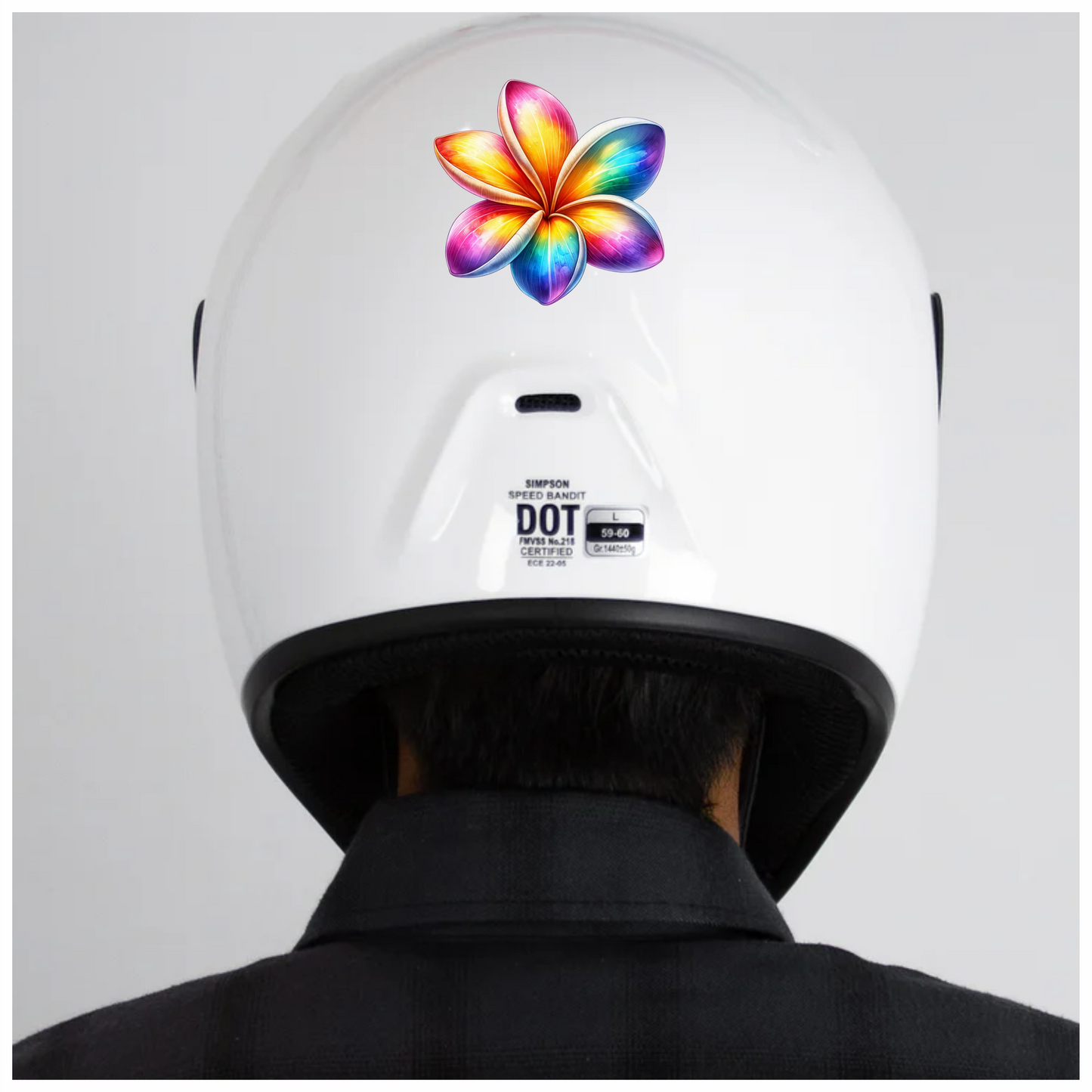 Rainbow Flower Five Petals Vinyl Sticker Decal
