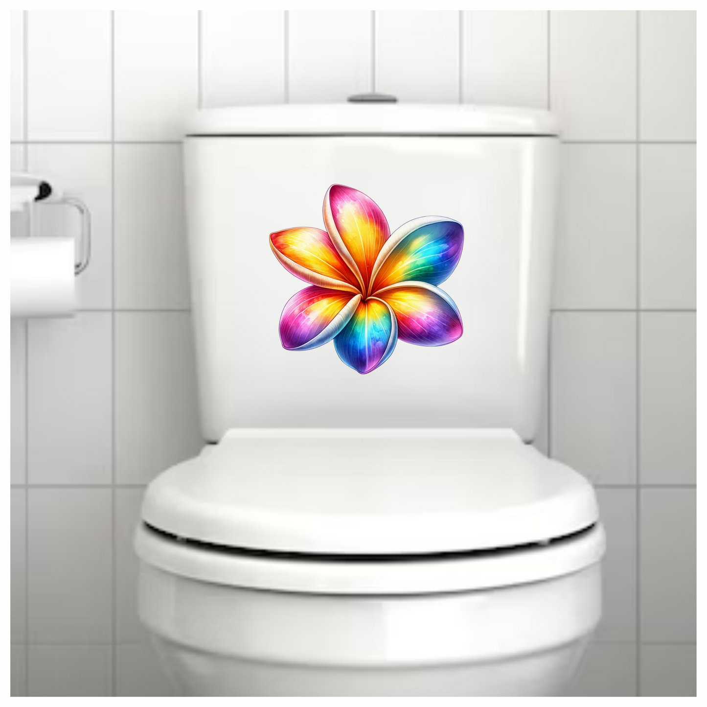 Rainbow Flower Five Petals Vinyl Sticker Decal