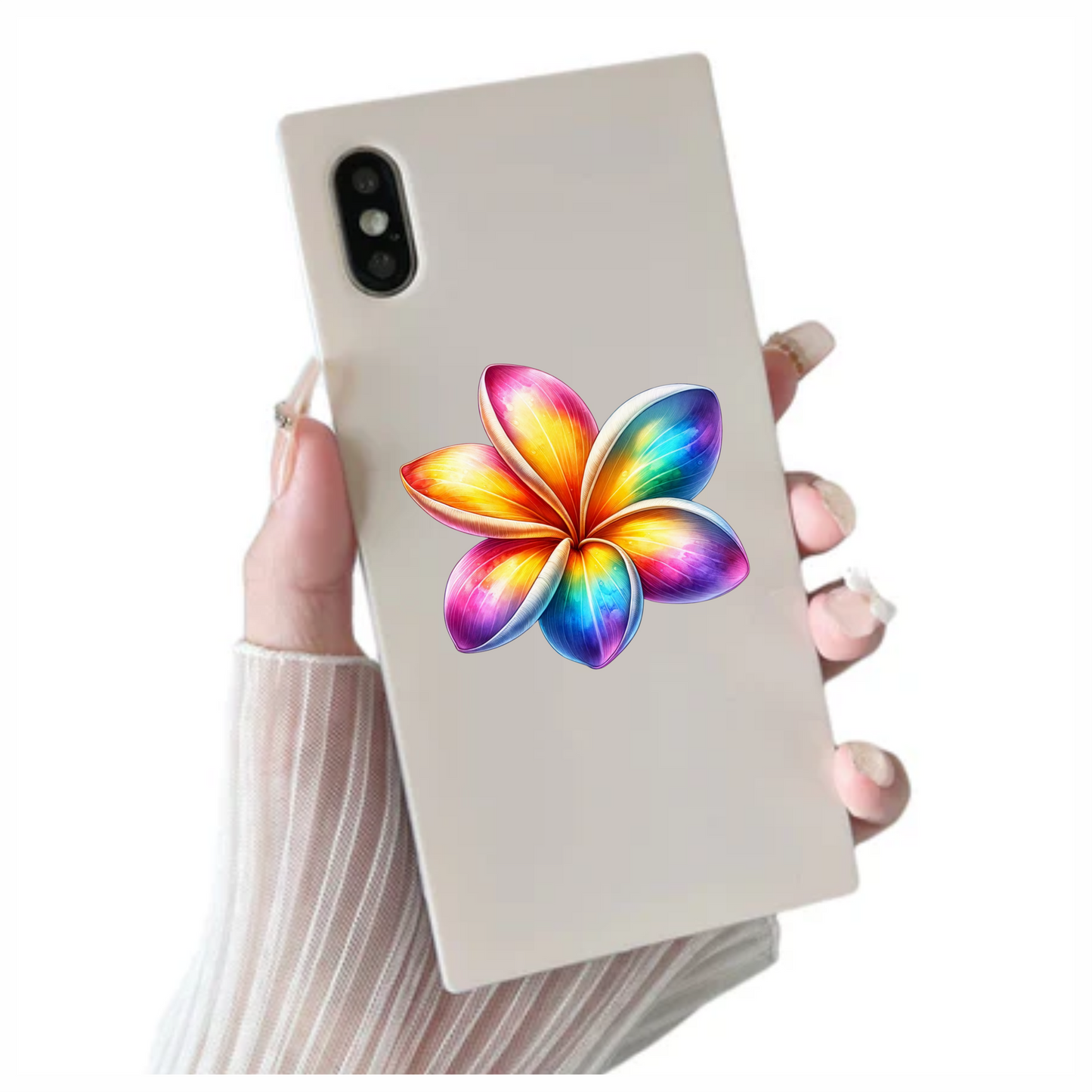 Rainbow Flower Five Petals Vinyl Sticker Decal