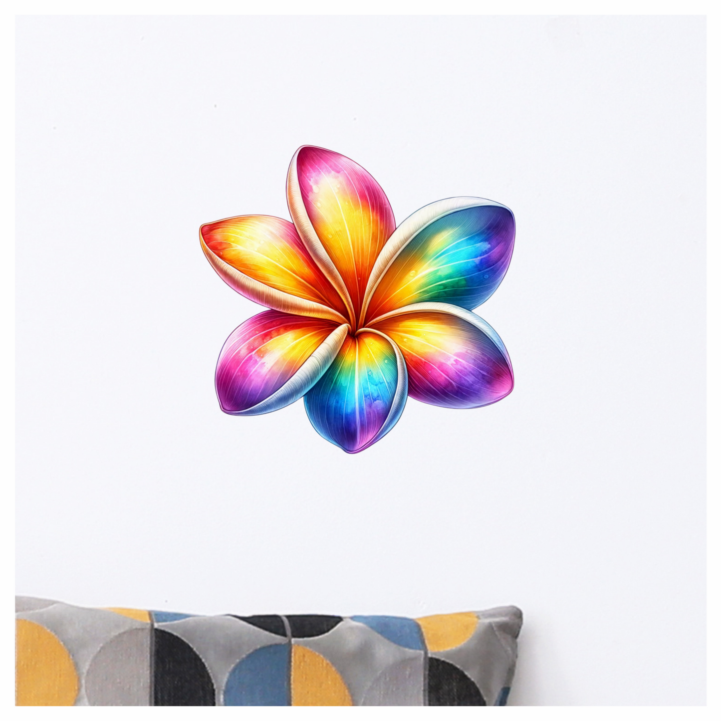 Rainbow Flower Five Petals Vinyl Sticker Decal
