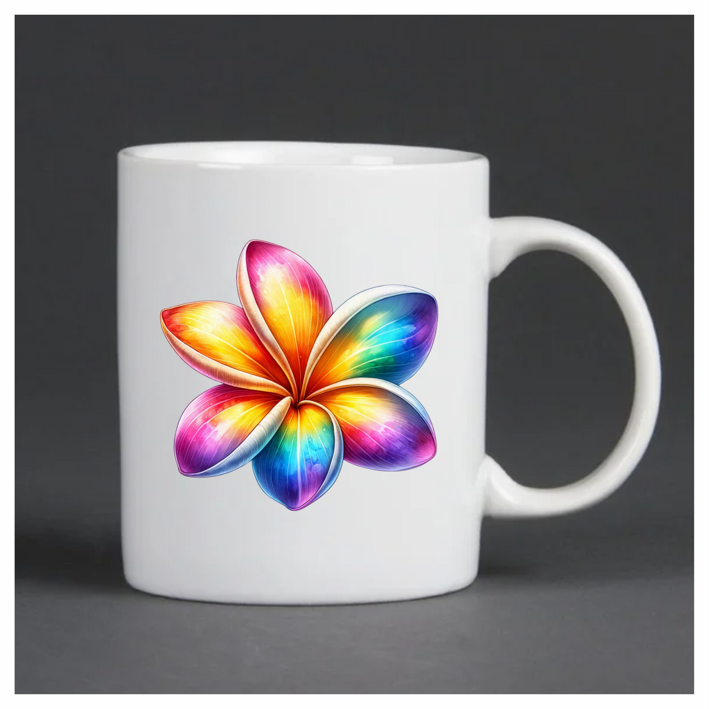 Rainbow Flower Five Petals Vinyl Sticker Decal