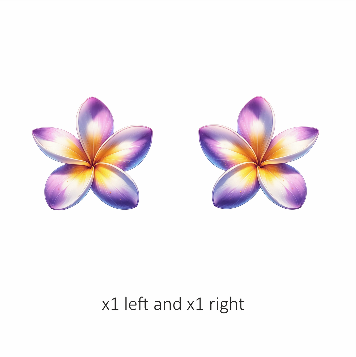Purple Yellow White Five Petal Flower Vinyl Sticker Decal