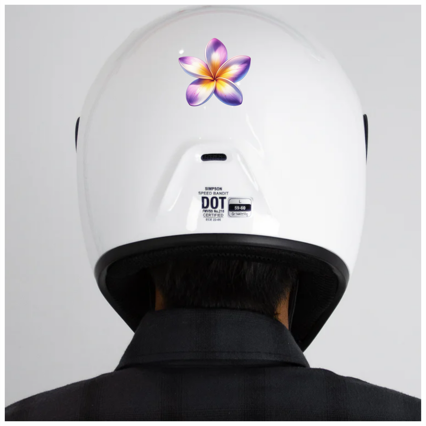Purple Yellow White Five Petal Flower Vinyl Sticker Decal