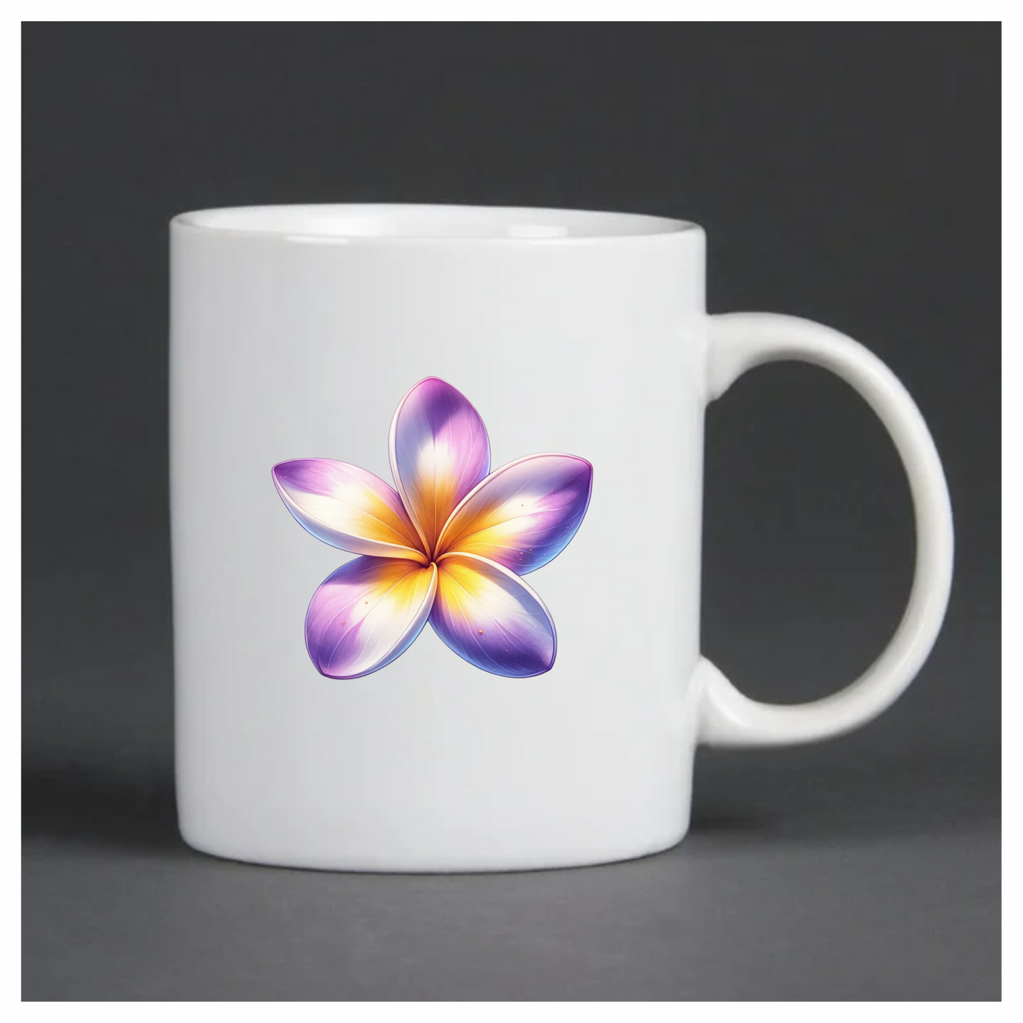 Purple Yellow White Five Petal Flower Vinyl Sticker Decal