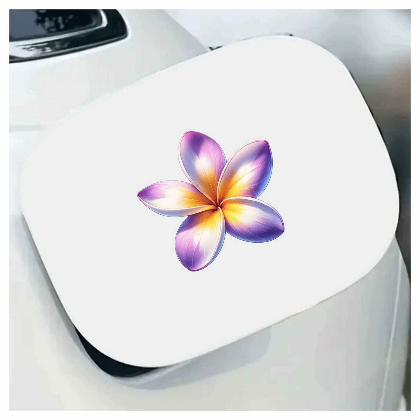 Purple Yellow White Five Petal Flower Vinyl Sticker Decal