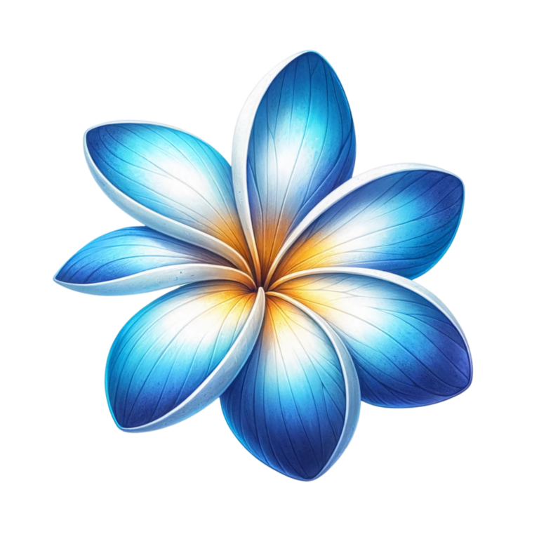 Blue White Yellow Gradient Flower Vinyl Sticker Decal